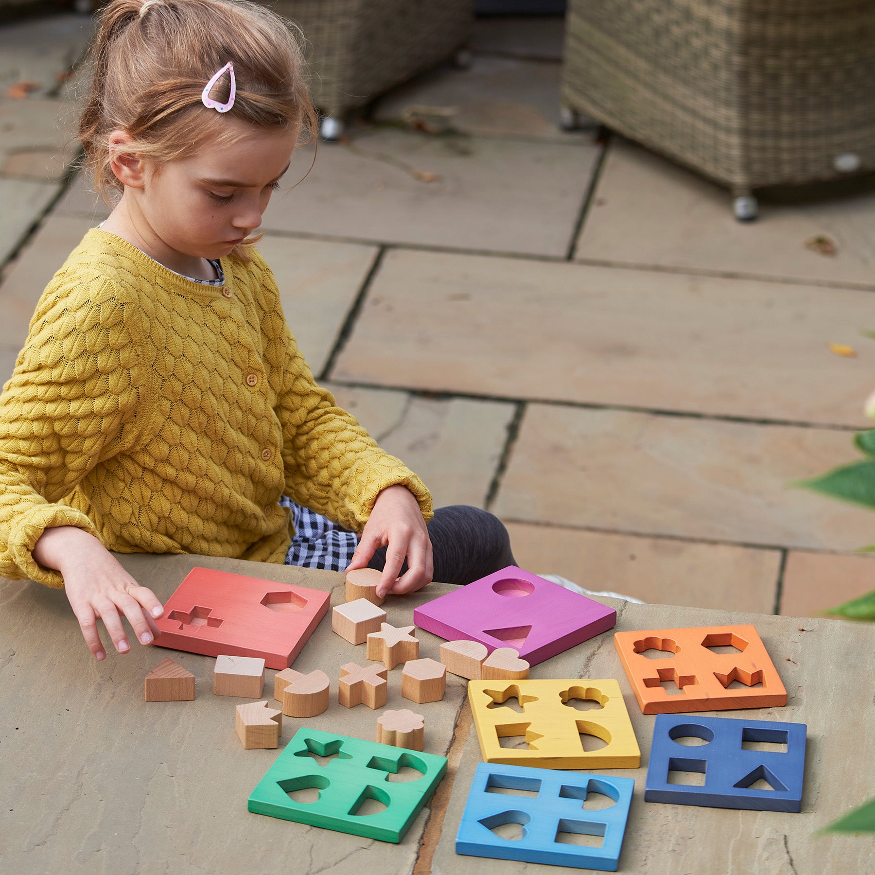 TickiT Rainbow Wooden Shape Stacker ???? Colorful Educational Toy - Image 4