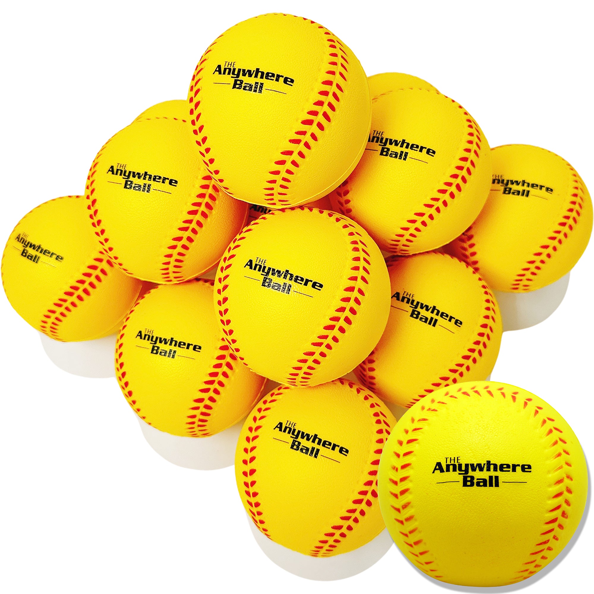 Anywhere Sports: The Anywhere Ball Foam Training Set - Yellow 12 Pack - Image 2