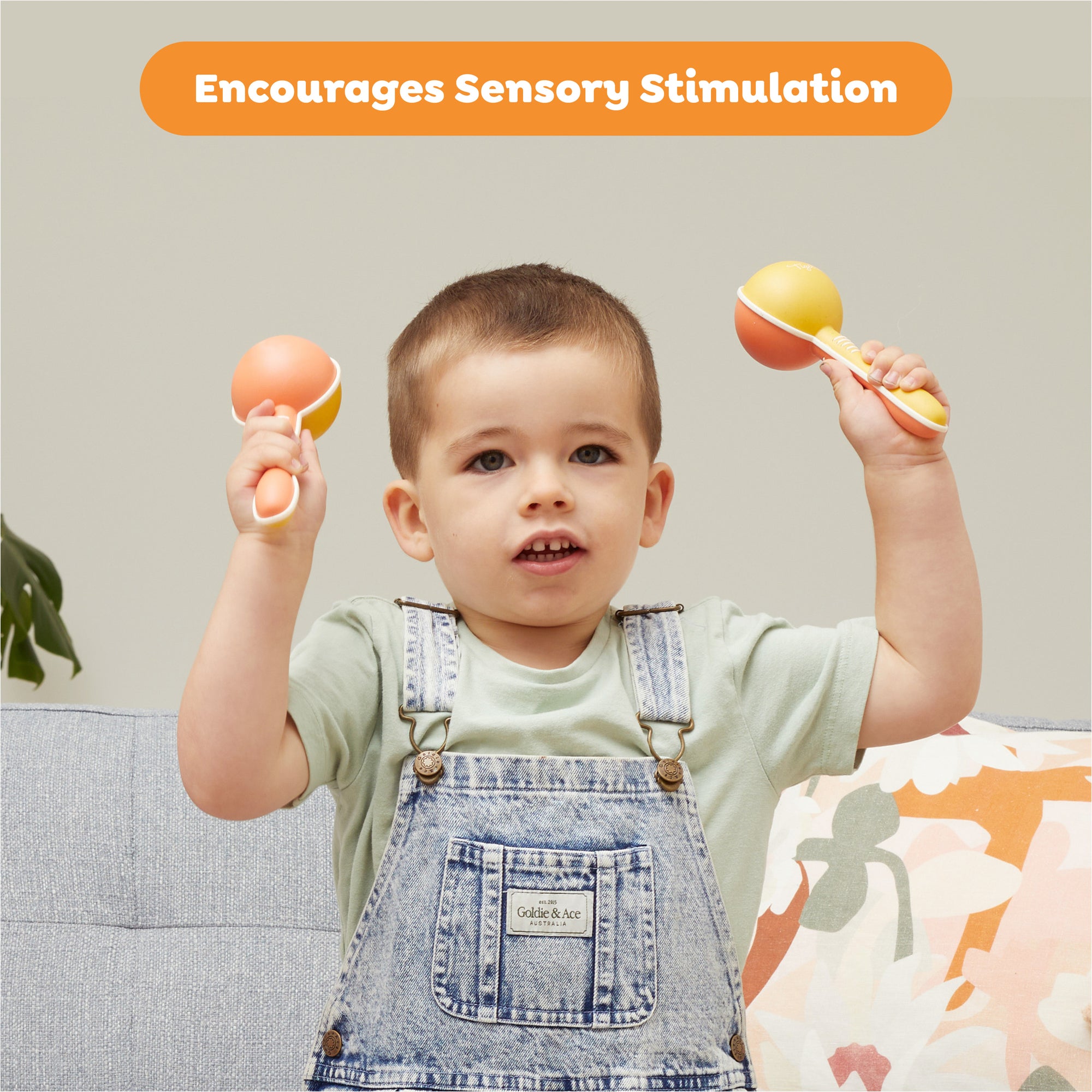 Tiger Eco-Friendly Toddler Maracas, 2 Piece Set - Image 4