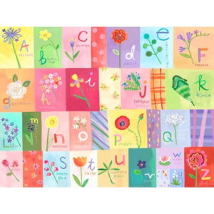 Oopsy Daisy's ABCs with Flowers Children's Wall Art