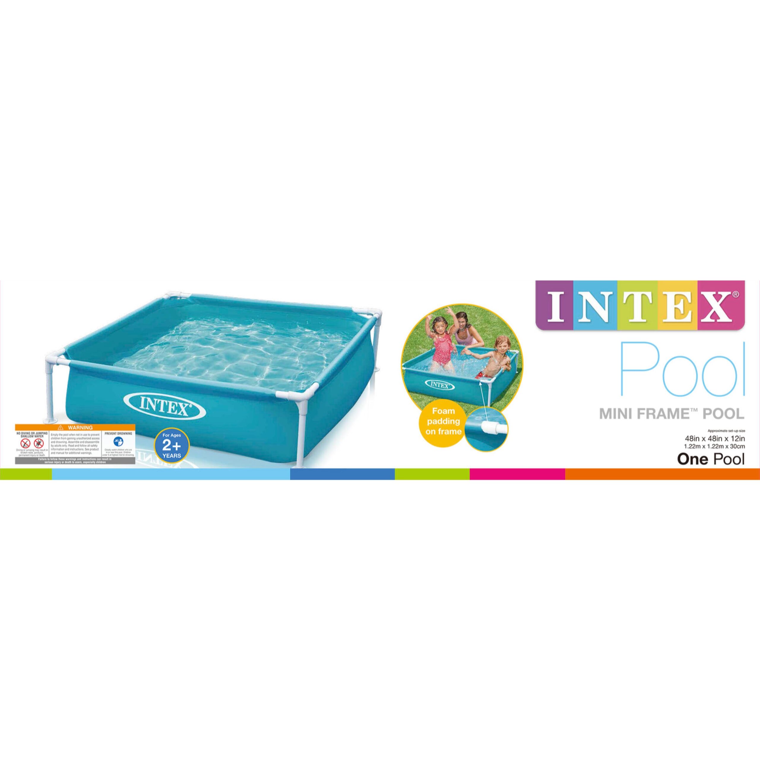 Intex Mini Frame Pool, Square Kiddie Splash Pool, 90 Gal - Image 2