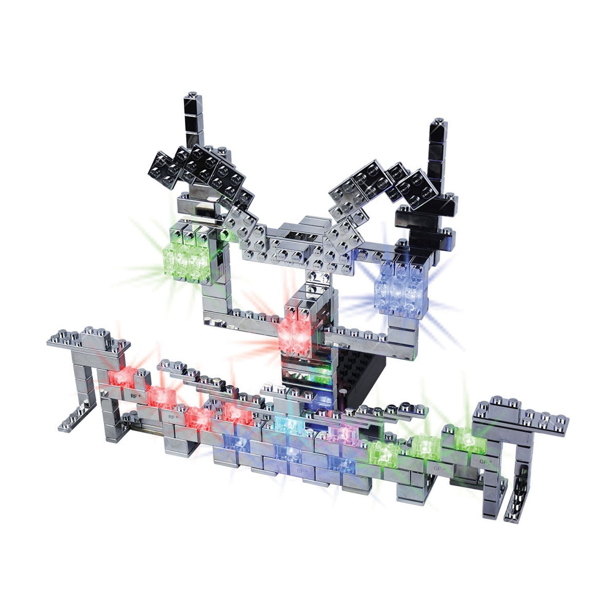 E-blox Power Blox Pro Set - 222 Piece Interactive Light-Up Building Blocks - Image 2