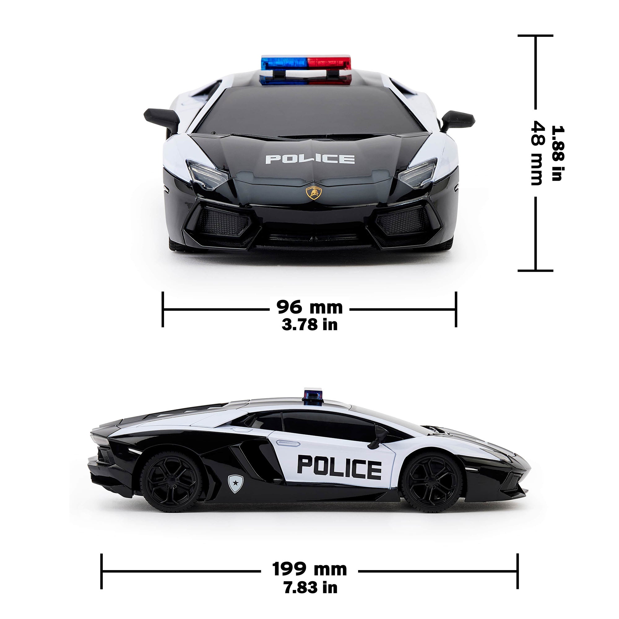 CMJ RC Lamborghini Twin Pack - Si??n & Aventador Police - 1:24 Scale Remote Control Cars - Image 3