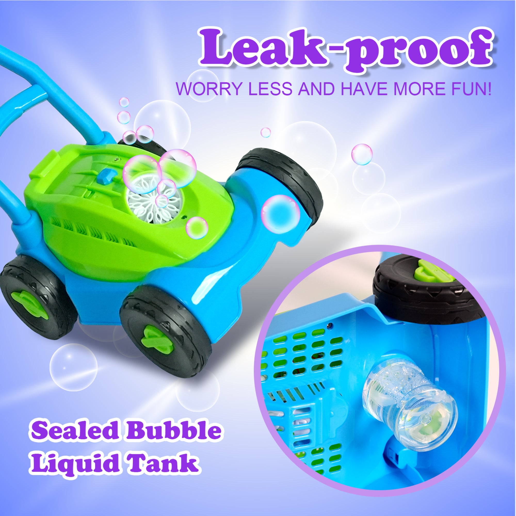 Easy Playhouse Bubbly Lawn Mower Machine, Outdoor Fun with Lights and Sounds - Image 5