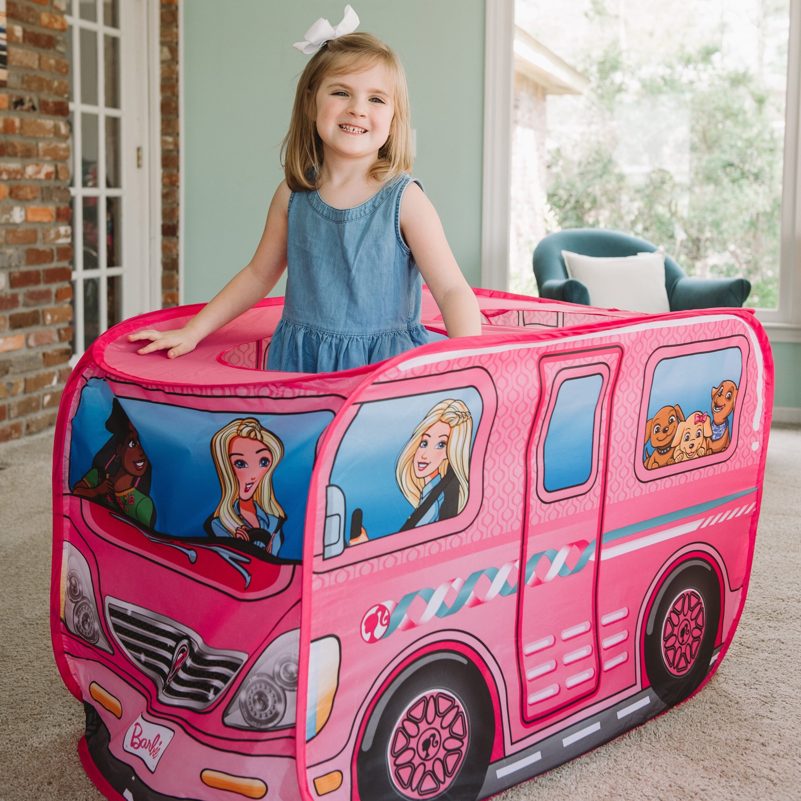 Sunny Days Entertainment Barbie Camper Play Tent ?C Imaginative Playhouse for Kids - Image 2