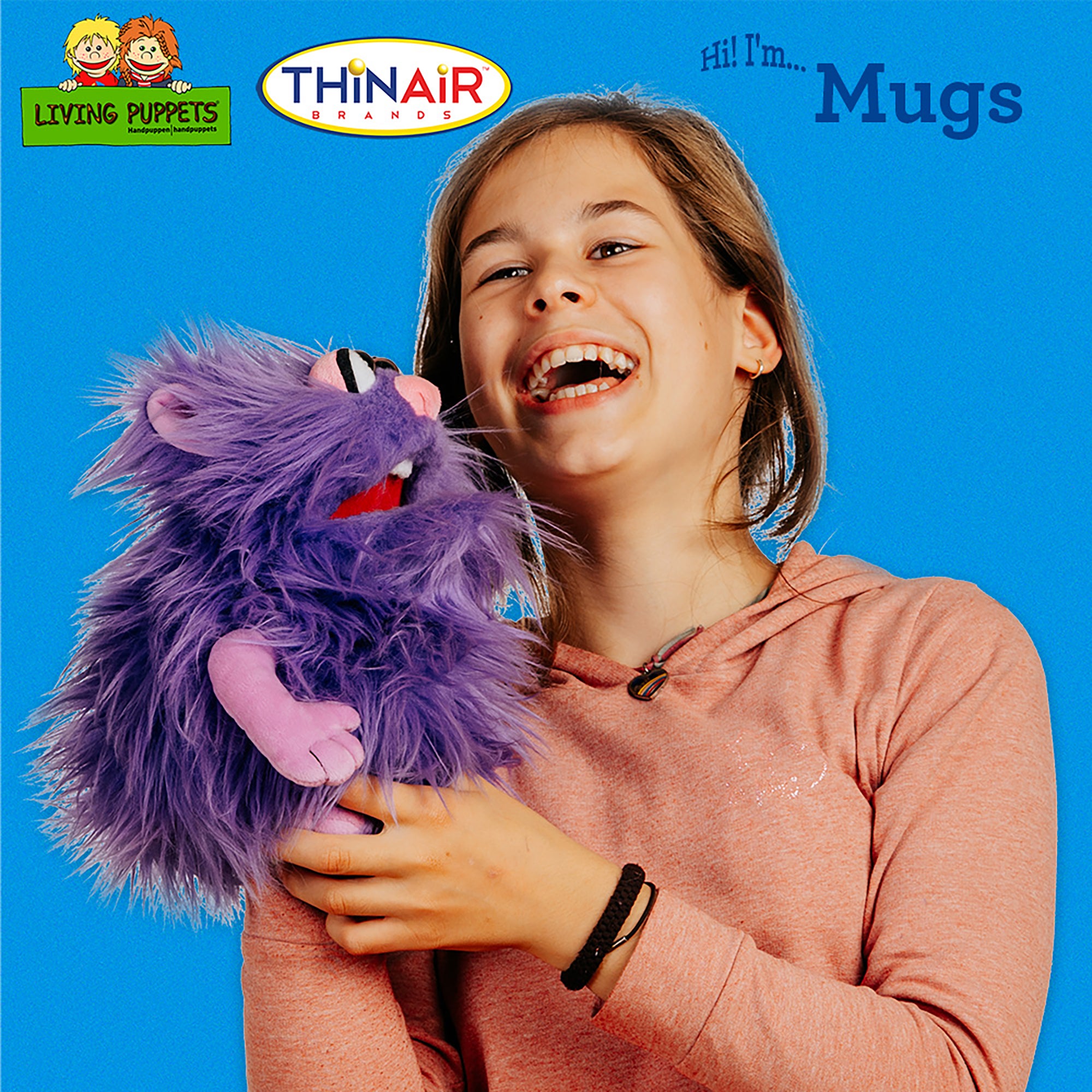 Living Puppets Mugs The Friendly Purple Monster Hand Puppet - Image 3