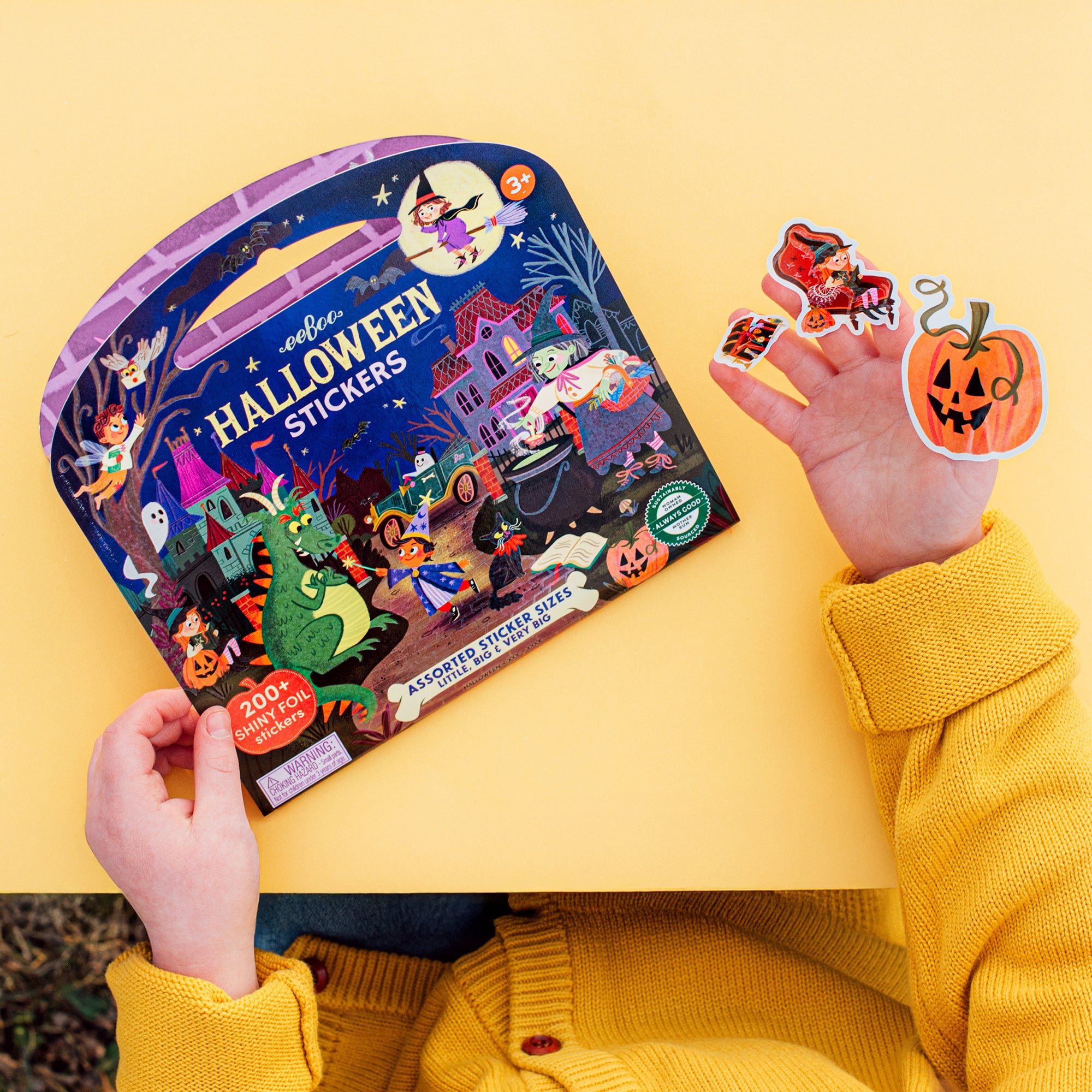 eeBoo Halloween Shiny Foil Sticker Book - 200+ Rainbow Foil Stickers - Image 4