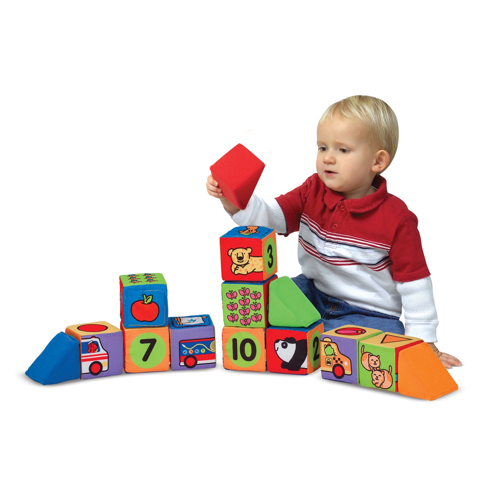 Melissa & Doug Match & Build Soft Blocks ???? 14-Piece Set - Image 5