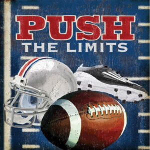 Lori Siebert Oopsy Daisys Push the Limits Football Canvas Wall Art