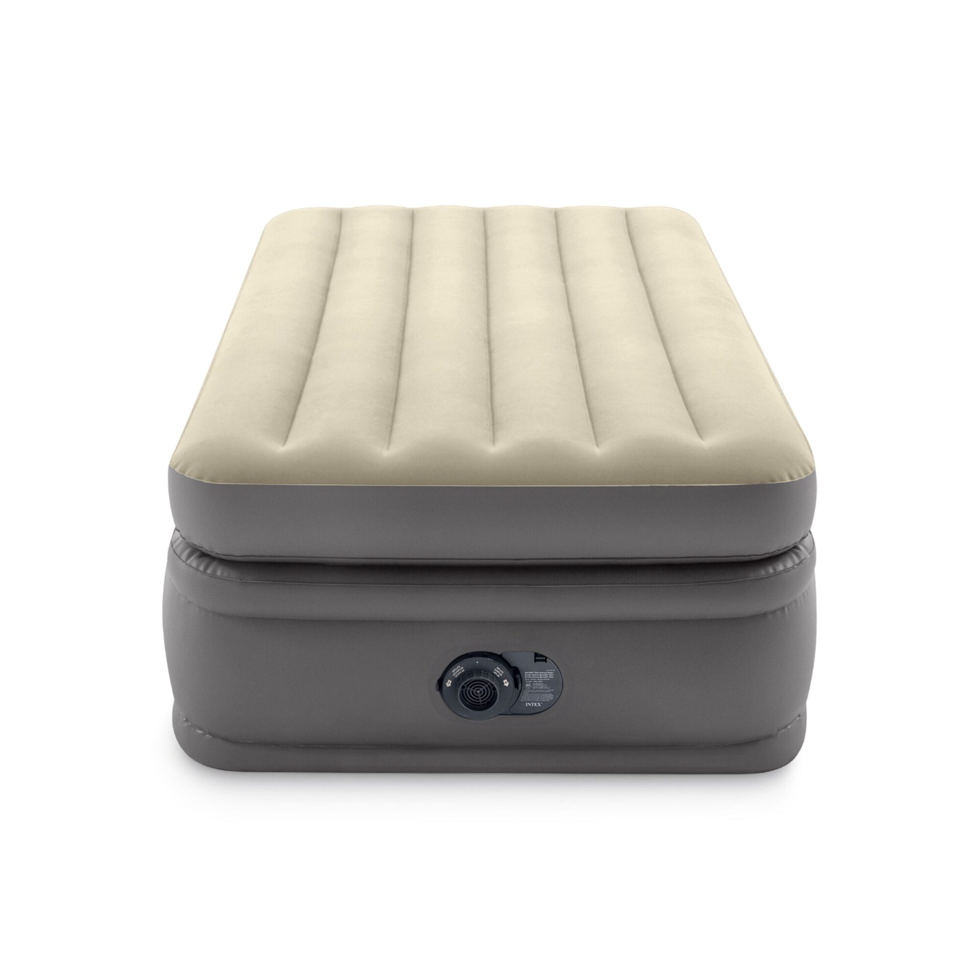 Intex Comfort Elevated Fiber-Tech Twin Airbed ?C Velvety Soft
