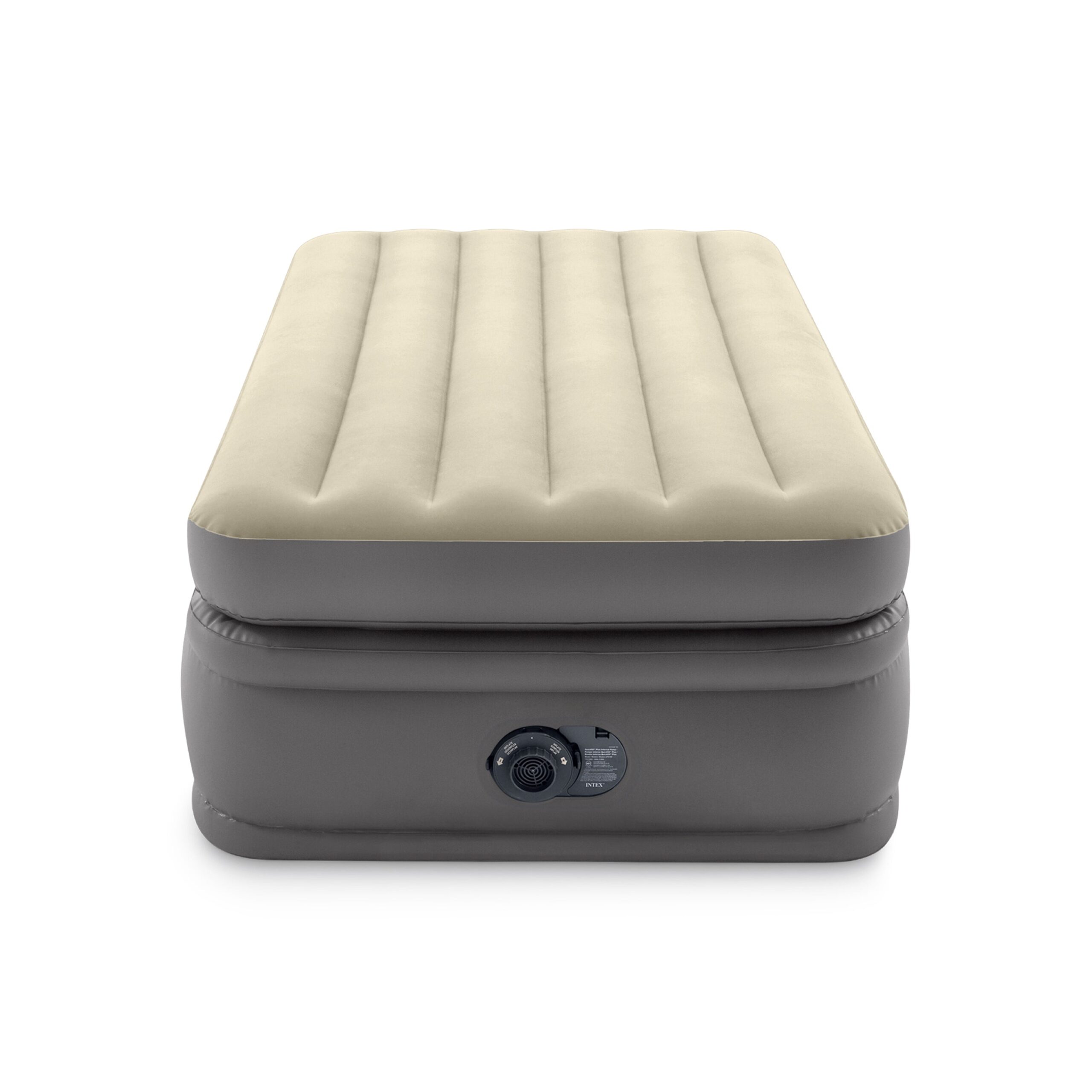 Intex Comfort Elevated Fiber-Tech Twin Airbed ?C Velvety Soft