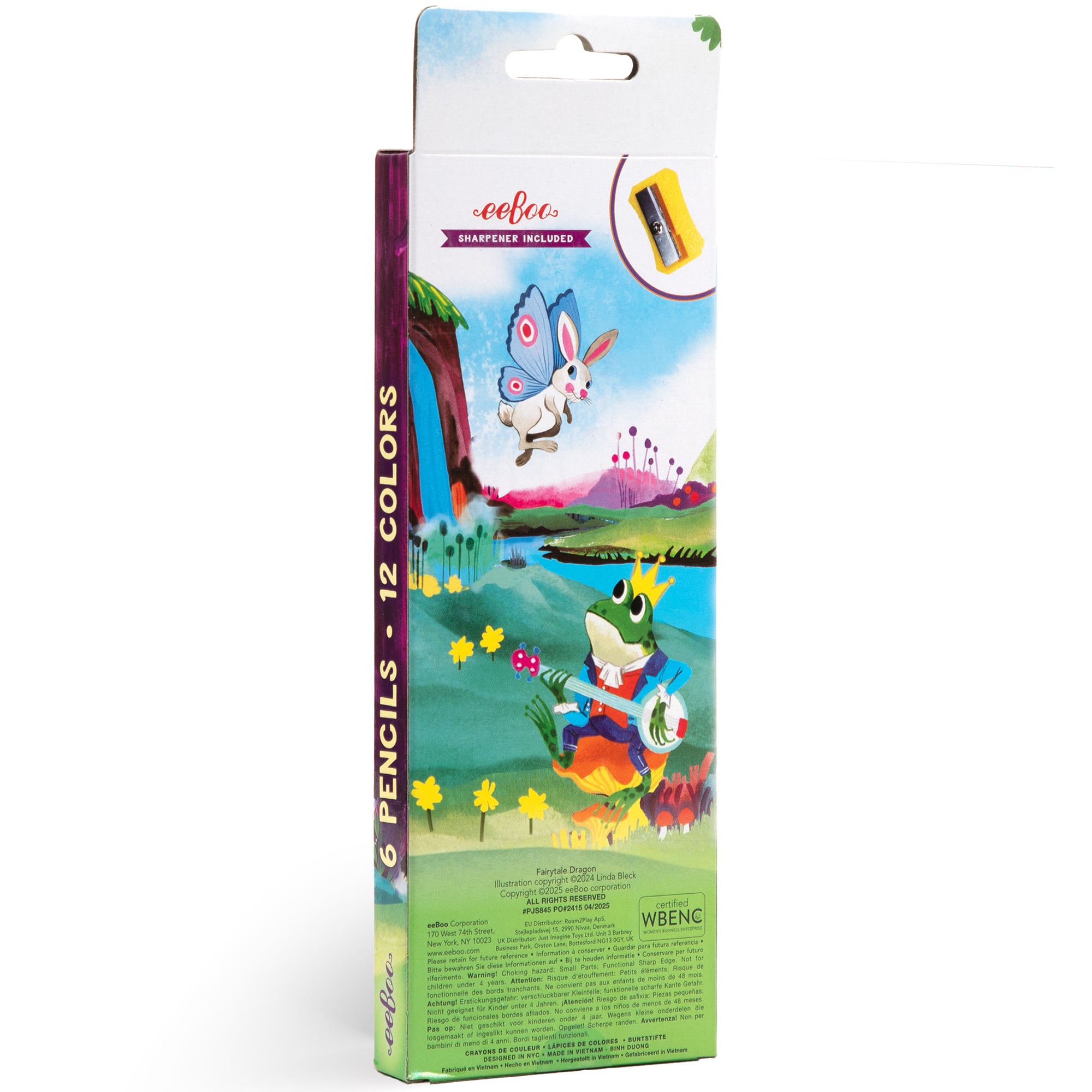eeBoo Jumbo Double-Sided Colored Pencils - 12 Bright Metallic & Fluorescent Colors - Image 3