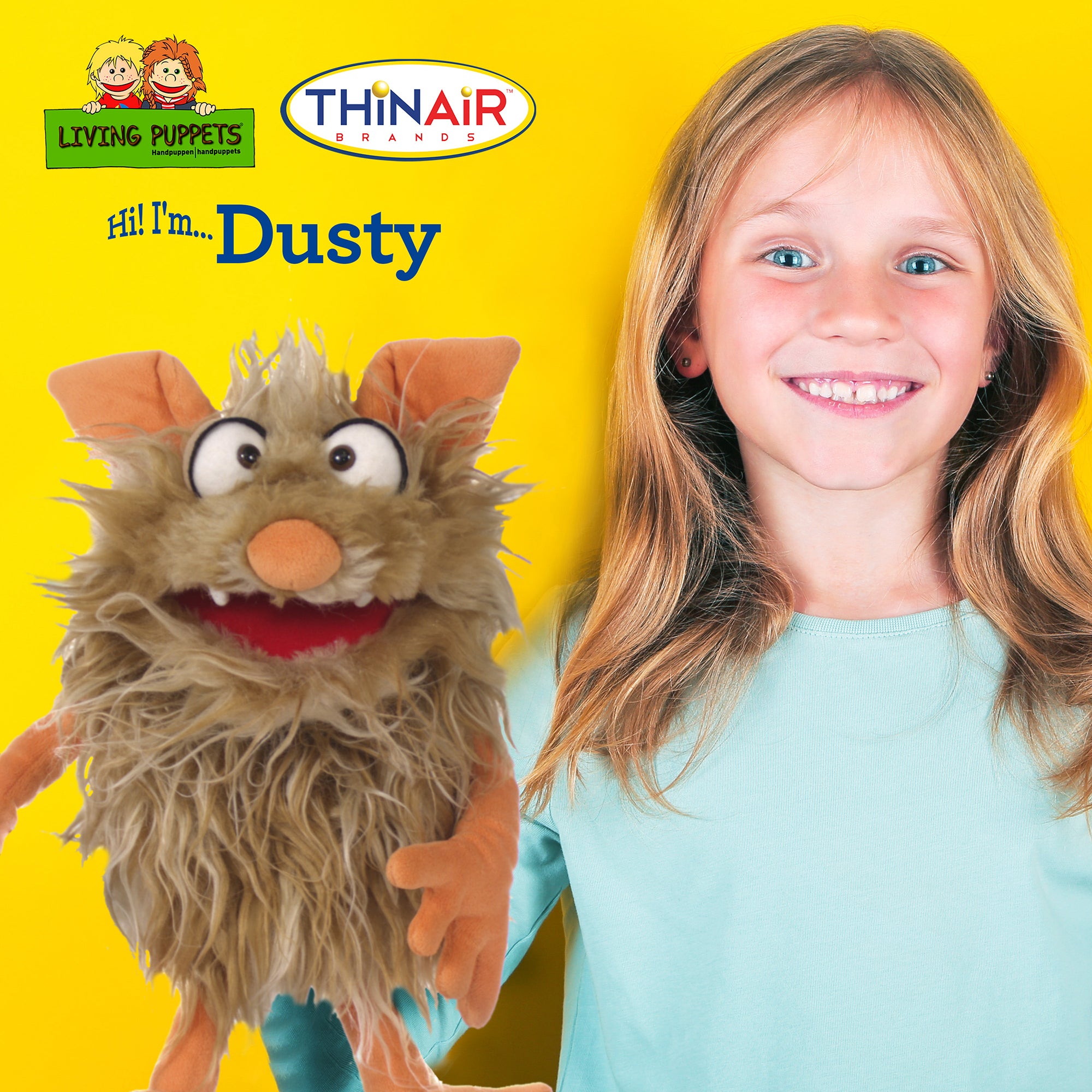 Living Puppets Dusty The Friendly Monster 14-Inch Hand Puppet - Image 3