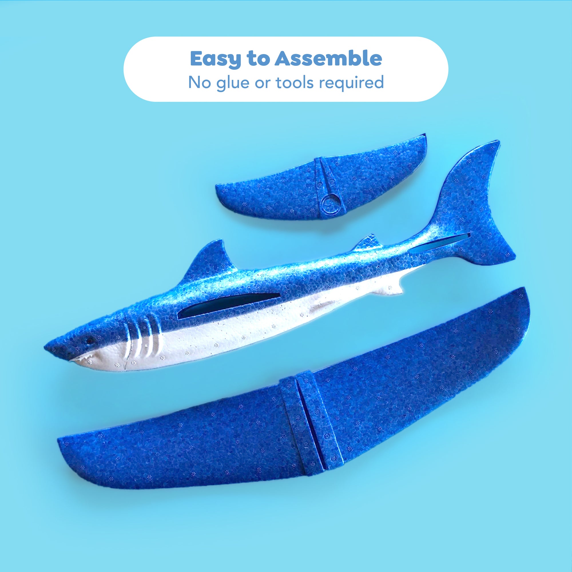 Tiger: 18" Shark Glider Foam Flying Toy ?C Soar the Skies! - Image 3