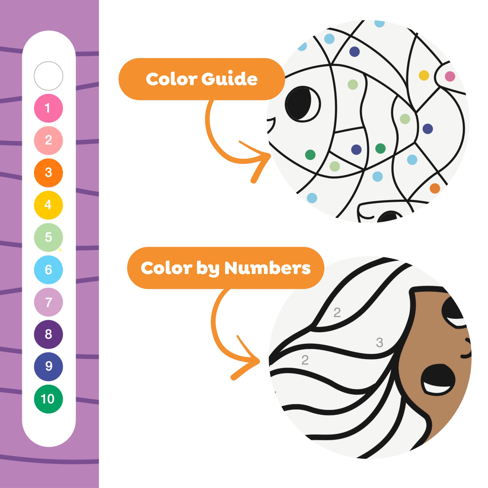 Tiger Tribe Mermaids & Friends Color by Numbers Activity Set - Includes Markers - Image 5