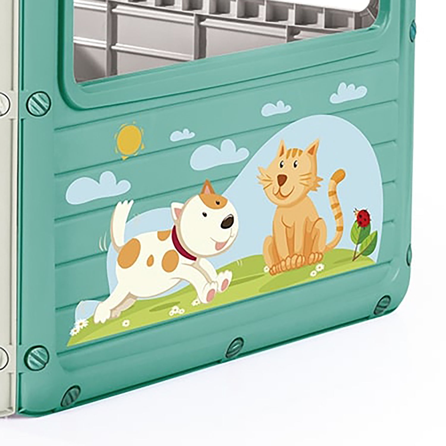 Dolu My First House Playhouse - Chic White & Green, Age 2+ - Image 5