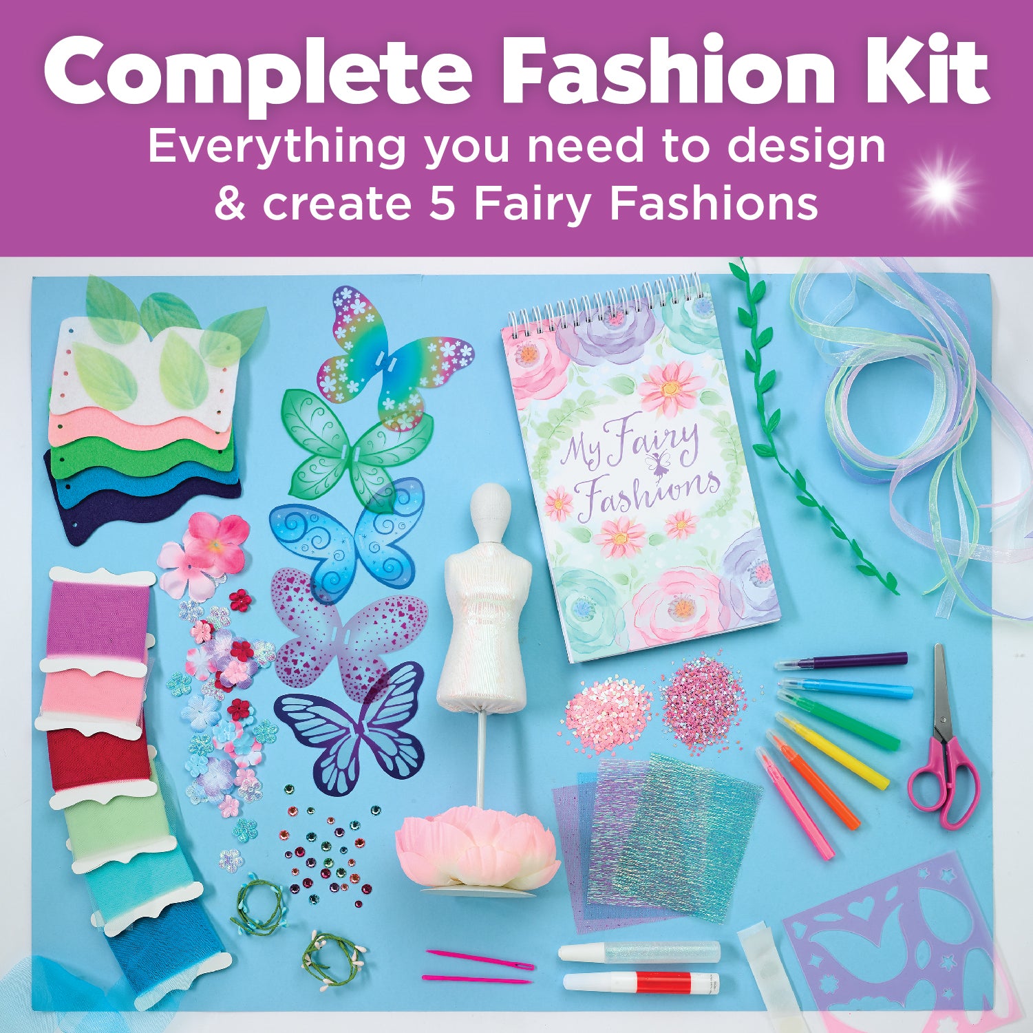 Creativity for Kids Designed by You Fairy Fashions - No-Sew Dress-Up Kit - Image 3