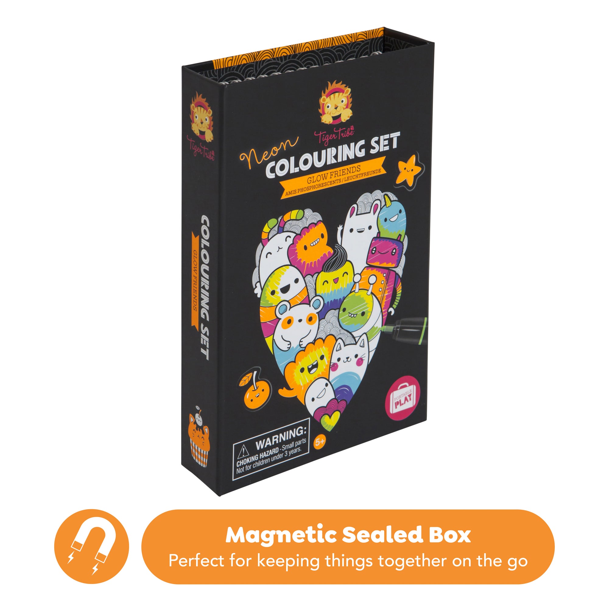 Tiger Tribe Neon Coloring Set - Glow Friends Activity Kit - Image 2