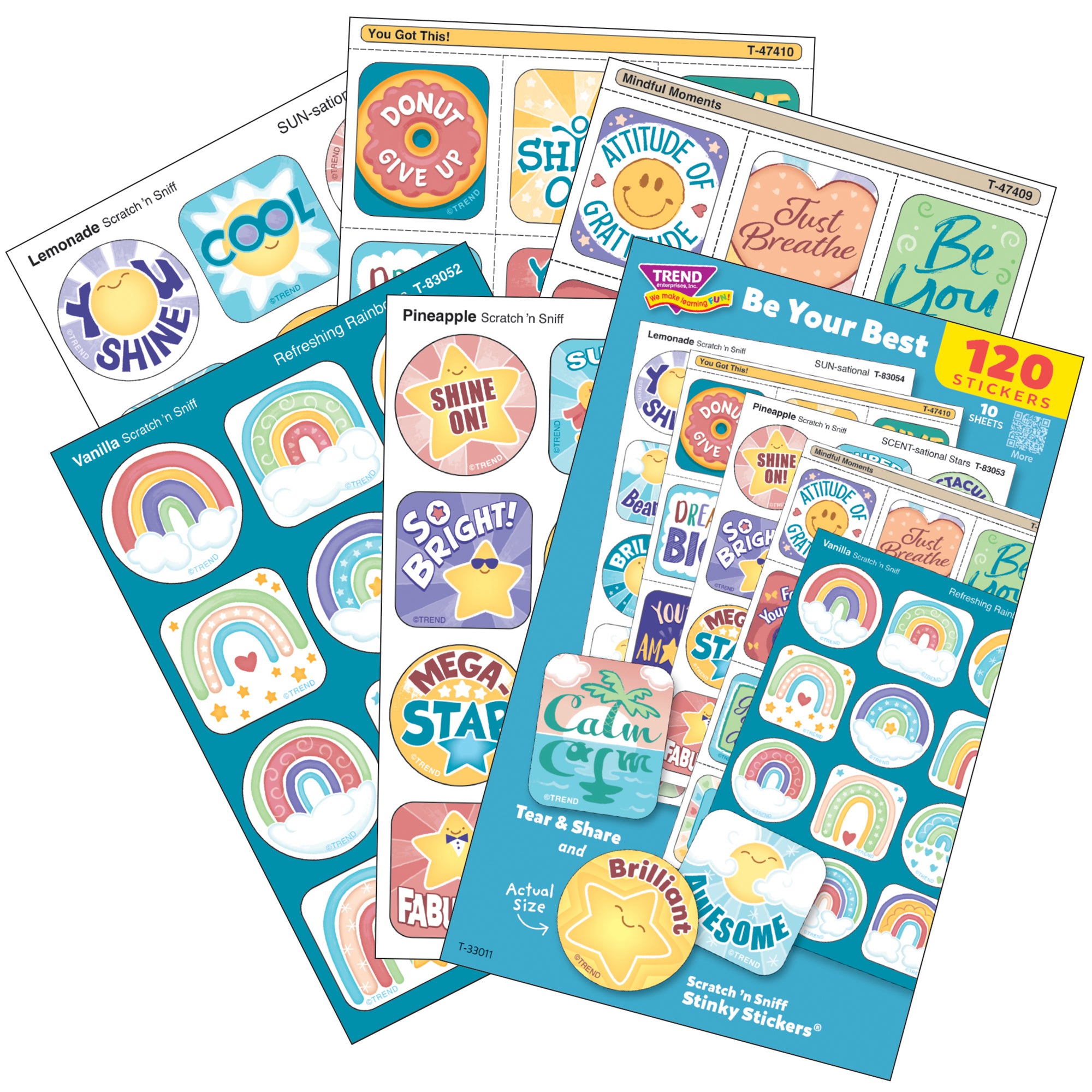 TREND Scratch 'N Sniff Be Your Best ?C Scented Stickers 120ct Motivation Pack - Image 2