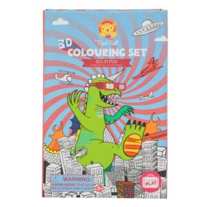 Tiger Tribe Sci Fi Fun 3D Coloring Set - Activity Set with Retro Rainbow Theme