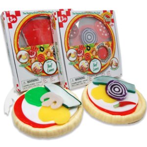 Stretcheez Pizza 2pk ?C Collectible Squishy Toy Food for Kids 3+