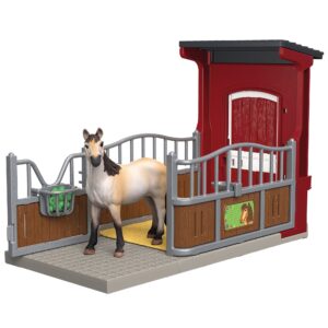 Schleich Farm World Ponybox & Mustang Mare - 4pc Playset