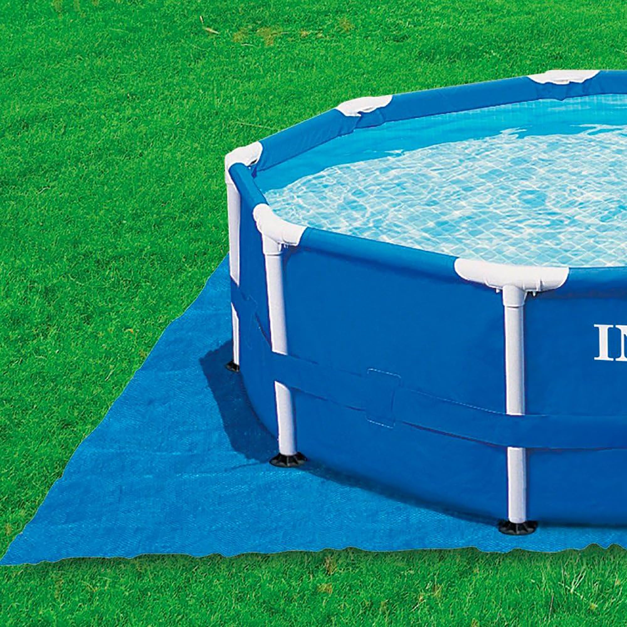Intex Durable Blue Pool Ground Cloth for 8-15ft Round Above Ground Pools - Image 3