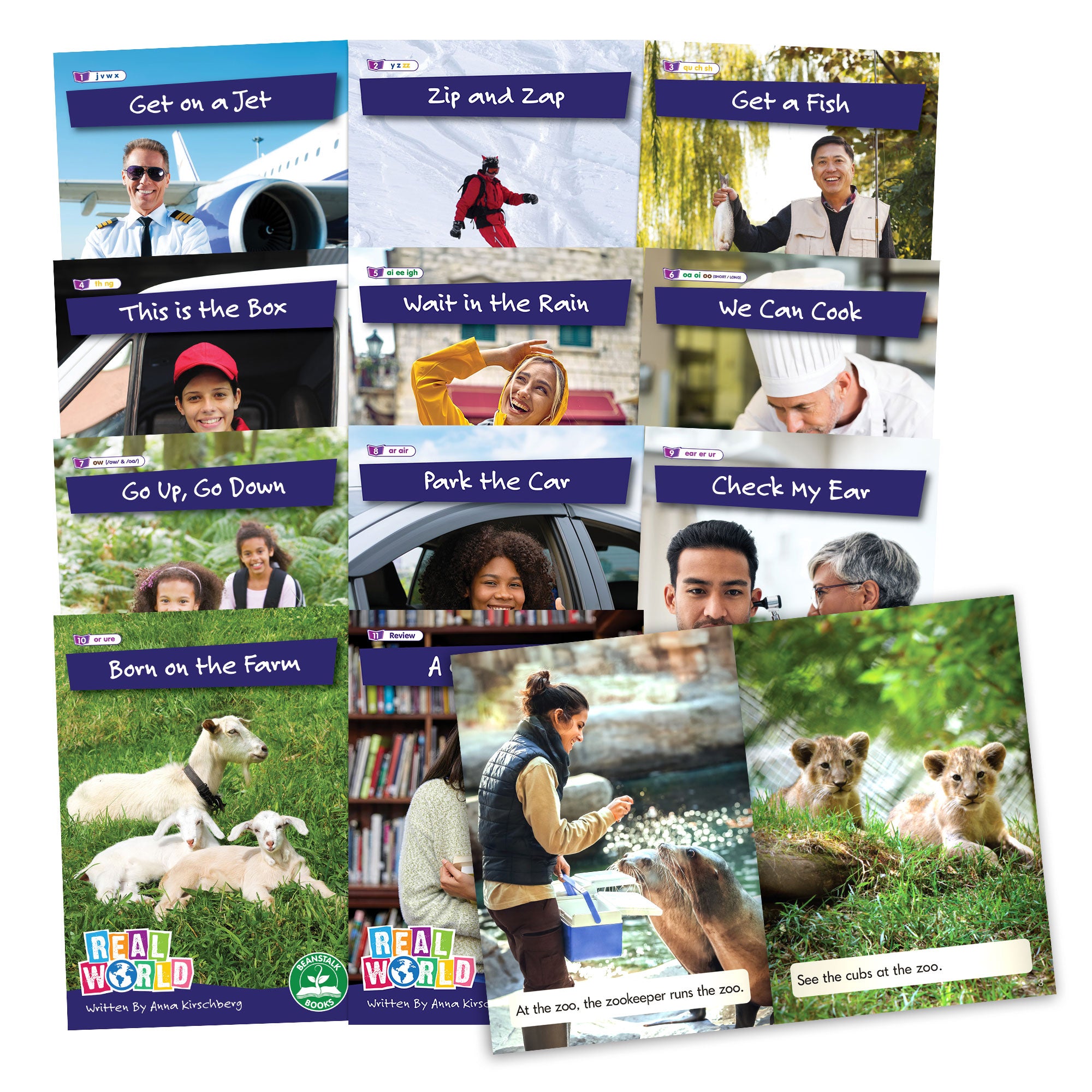 Junior Learning Rainbow Phonics 6-Book Set - Phase 3 Non-Fiction Hi-Lo Decodables