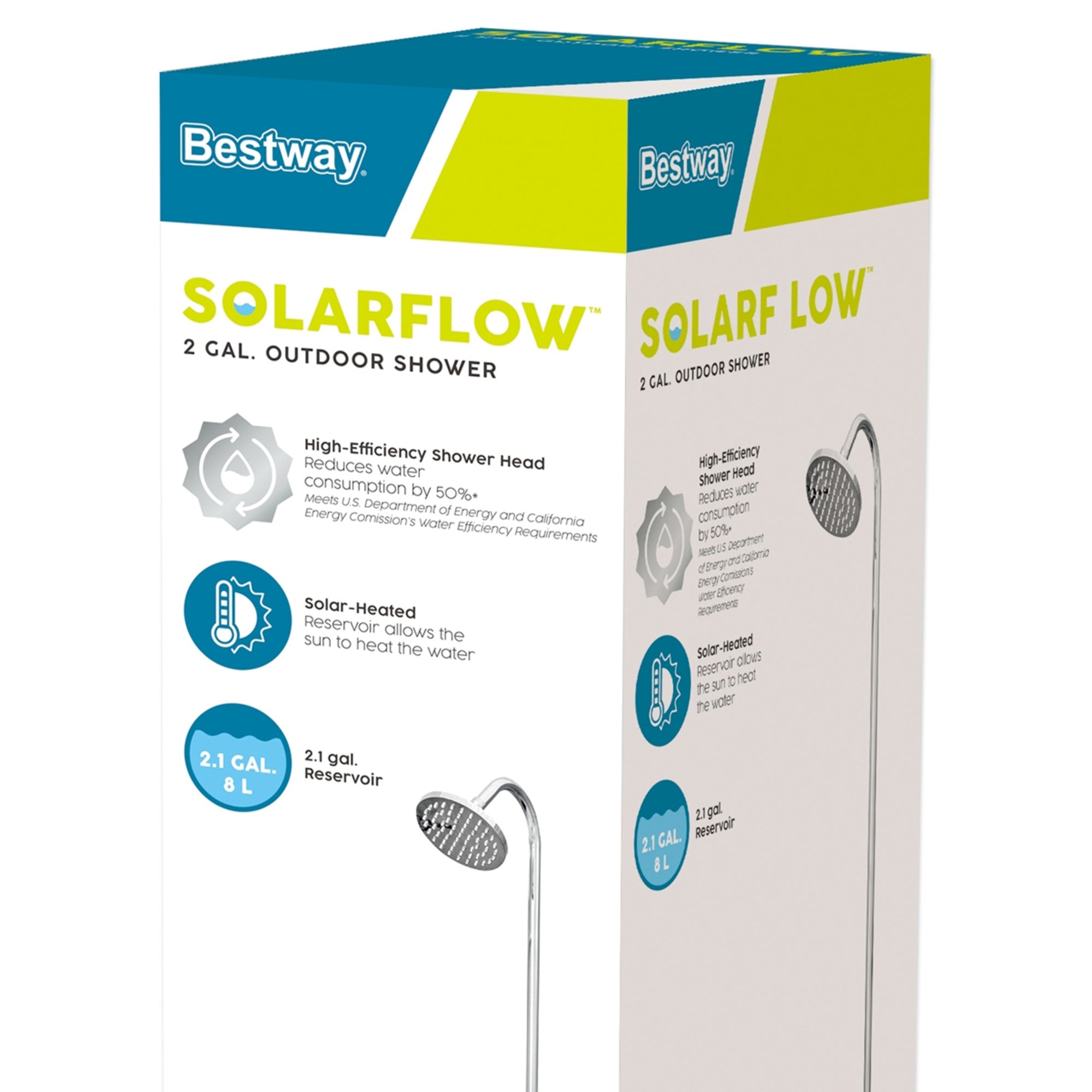 Bestway SolarFlow Outdoor Shower with Stand, 2.1 Gal Solar-Heated Reservoir - Image 5