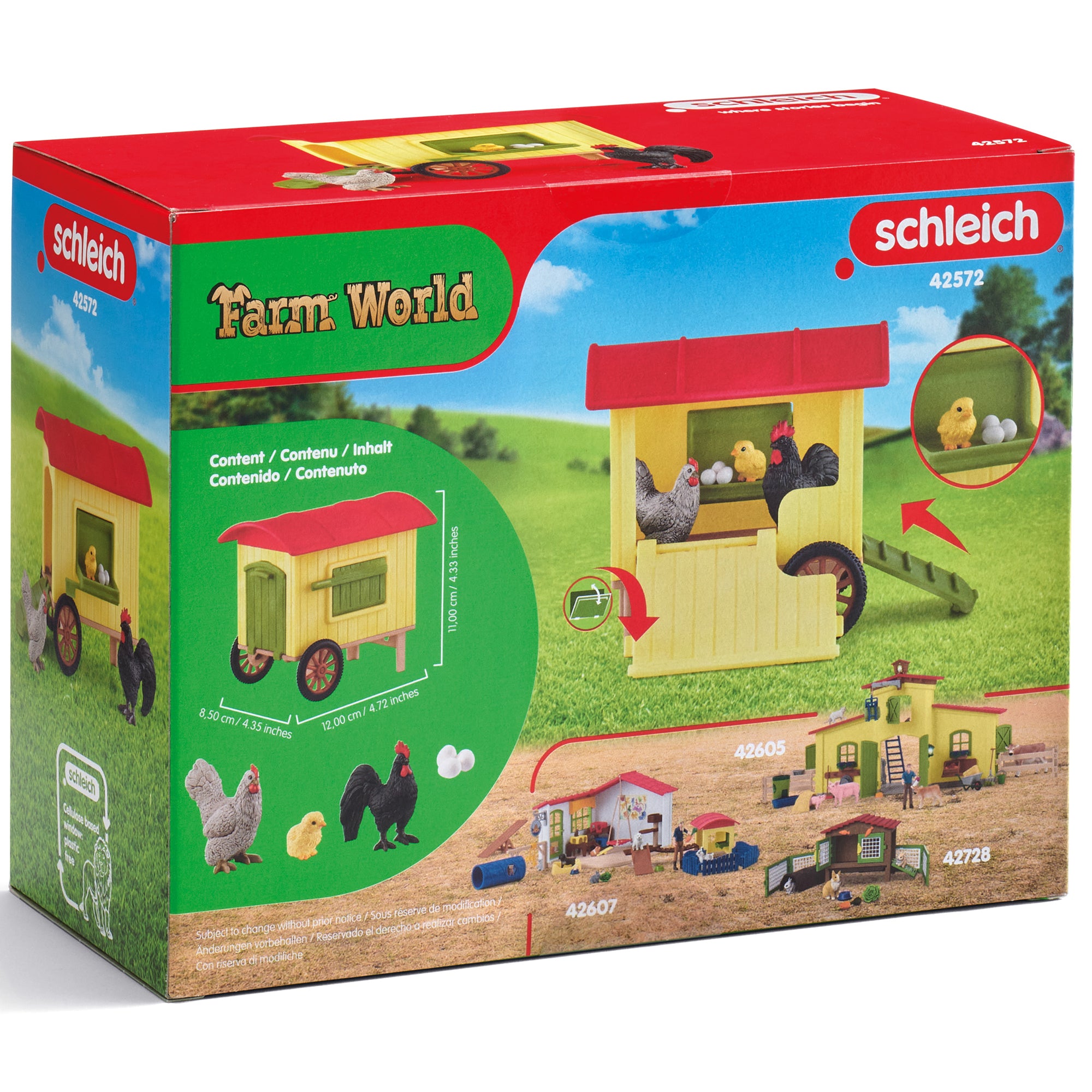 Schleich Farm World Mobile Chicken Coop 6pc Toy Playset - Image 5