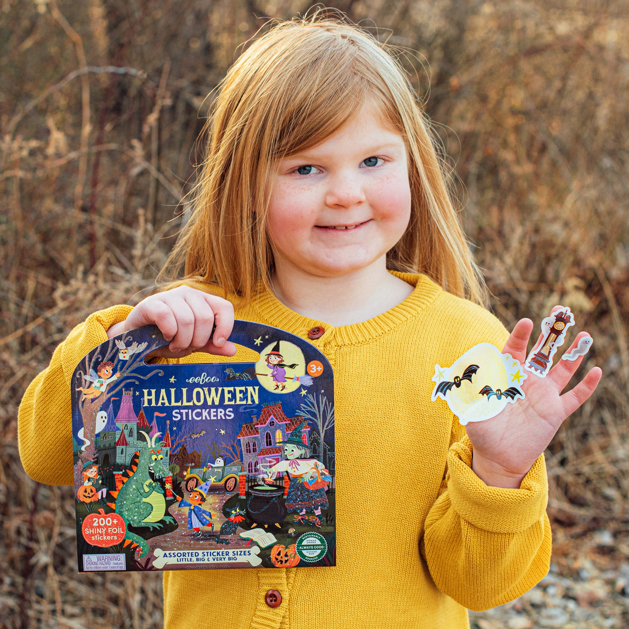 eeBoo Halloween Shiny Foil Sticker Book - 200+ Rainbow Foil Stickers - Image 5