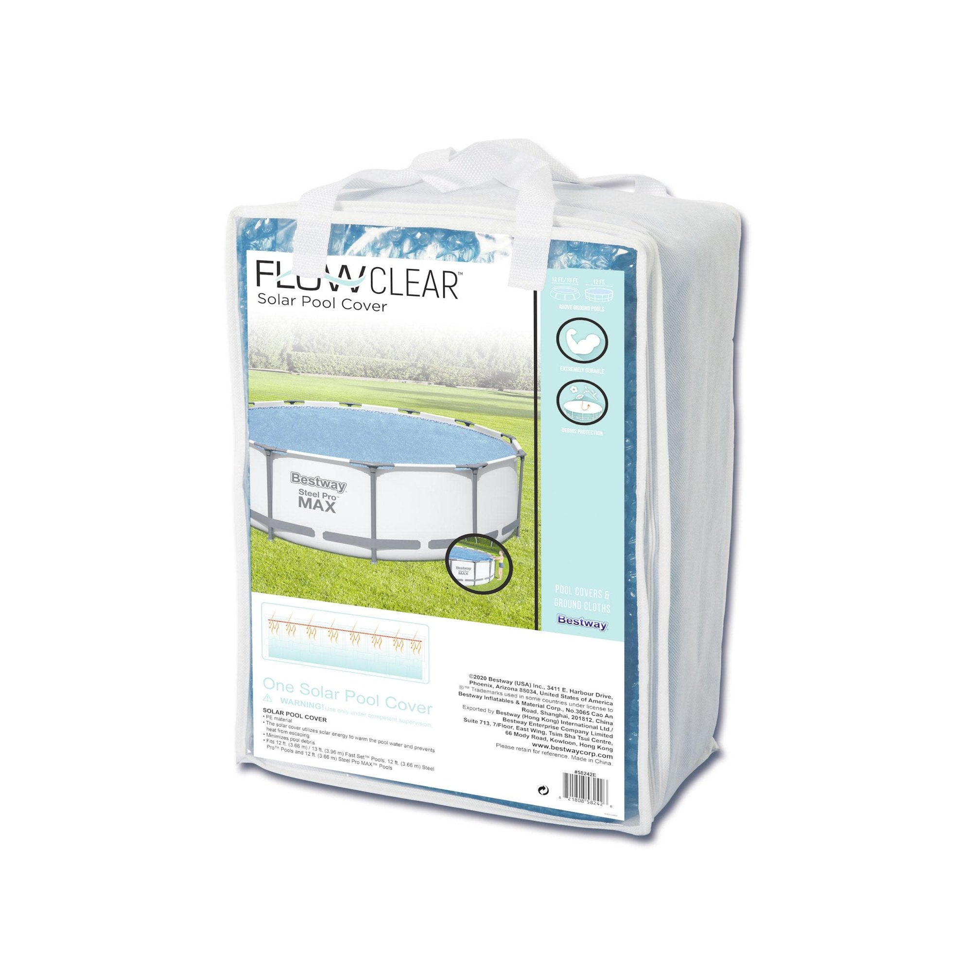 Bestway 12' Flowclear Solar Pool Cover for Optimal Heat Retention - Image 2
