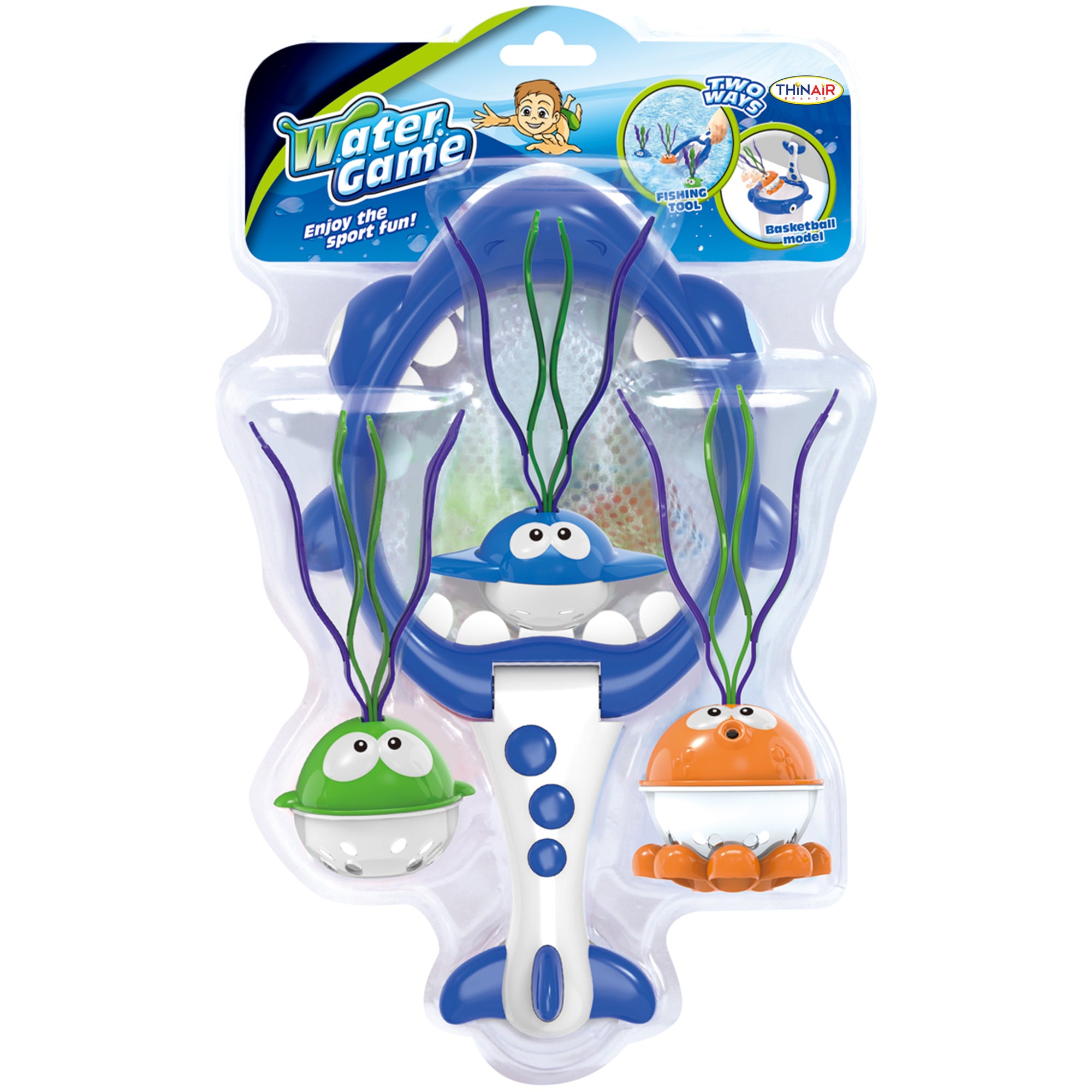 Scooba Duck Shark Net & Fish Water Game - Colorful Bath & Pool Fun for Ages 3+