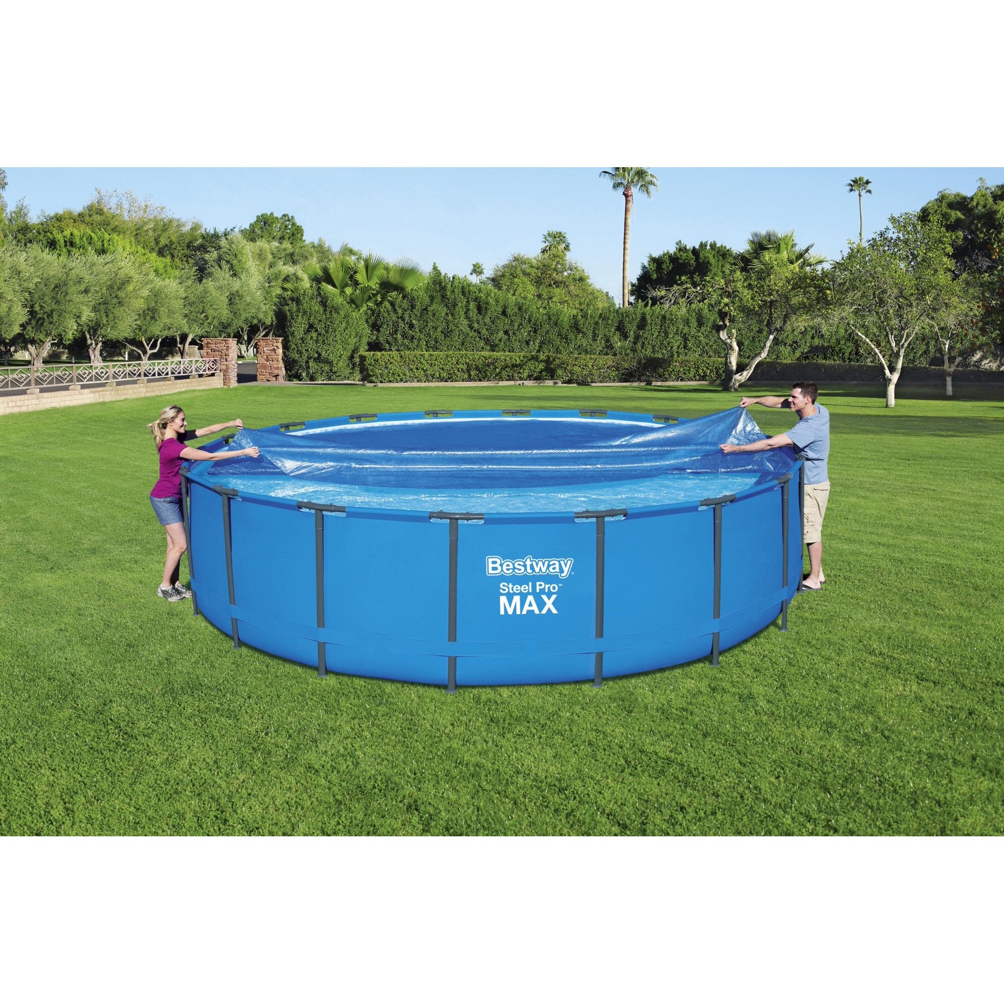 Bestway Flowclear 12' Solar Pool Cover for Warm, Clean Water - Image 4