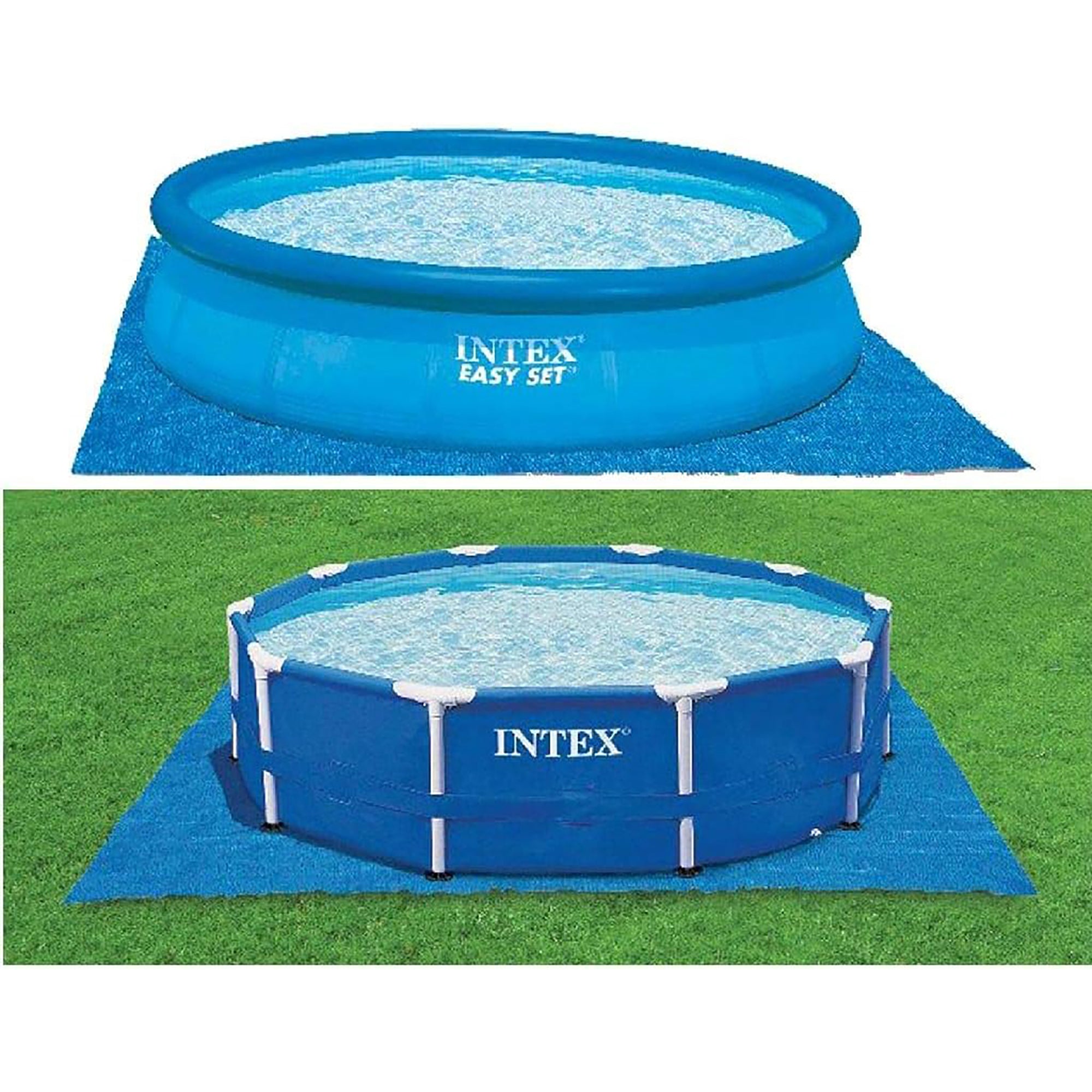 Intex Durable Blue Pool Ground Cloth for 8-15ft Round Above Ground Pools - Image 4