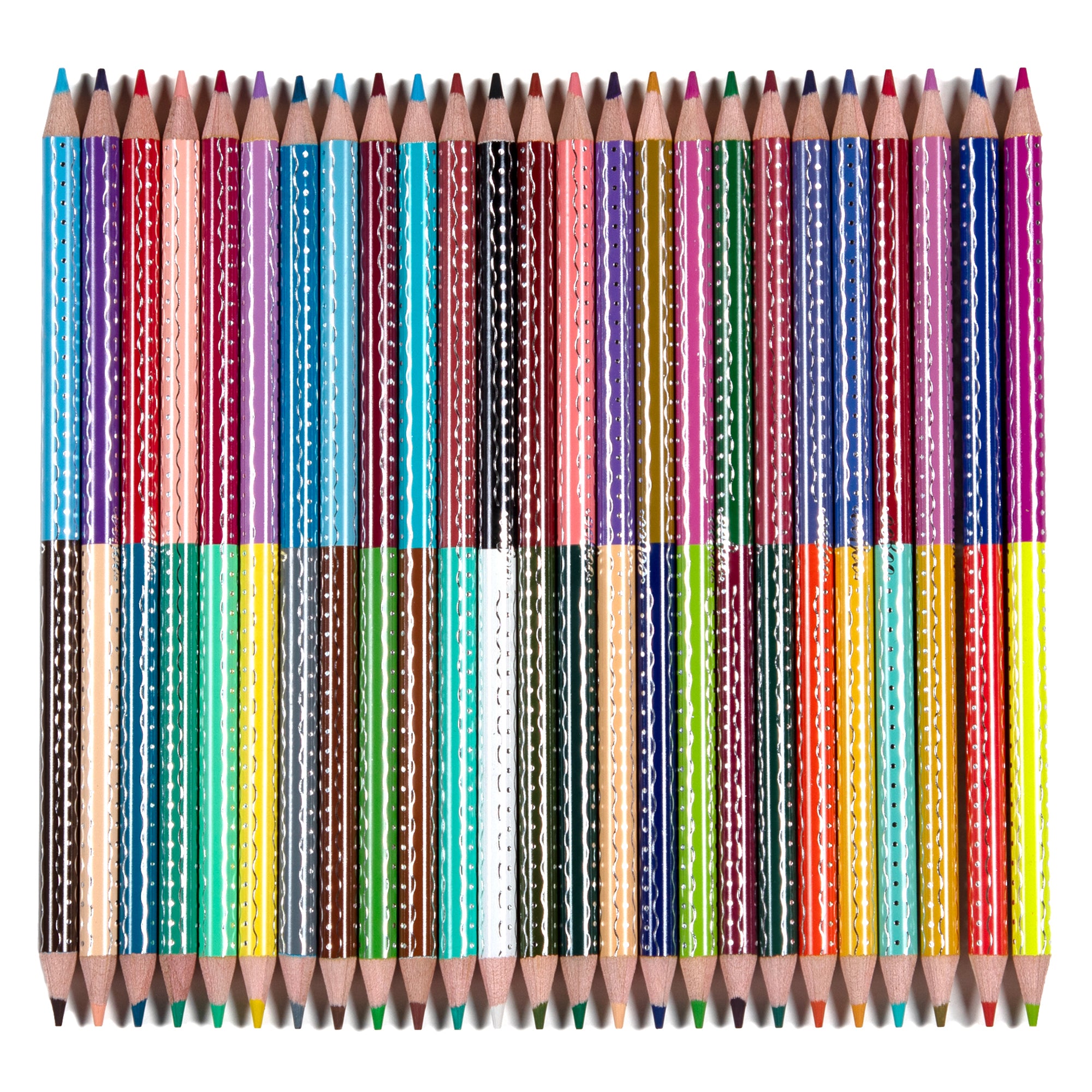 eeBoo Rainbow Collection Double-Sided 25pc Colored Pencils Set