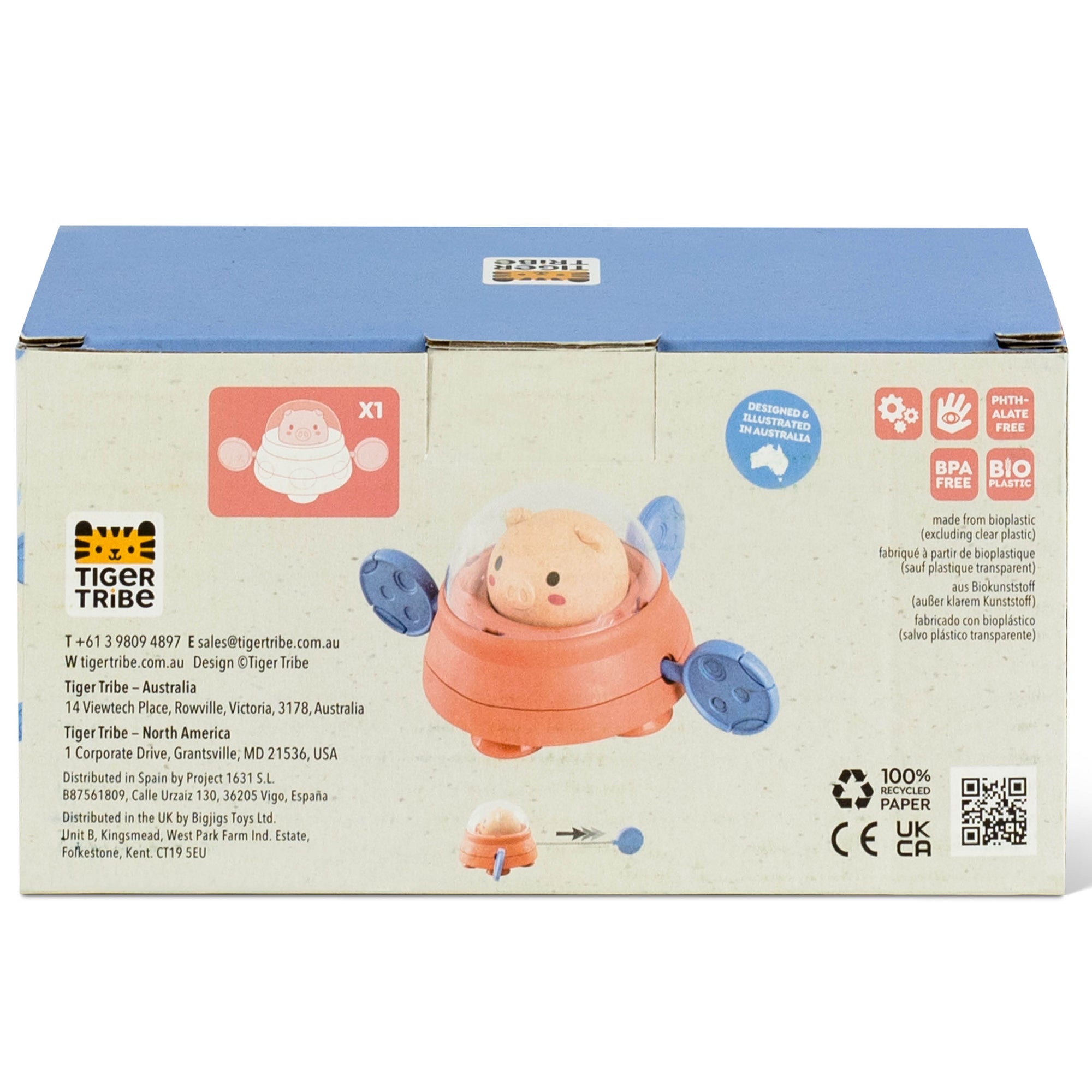 Tiger Tribe Space Piggy Paddle Ship - Bath Time Adventure Toy - Image 3