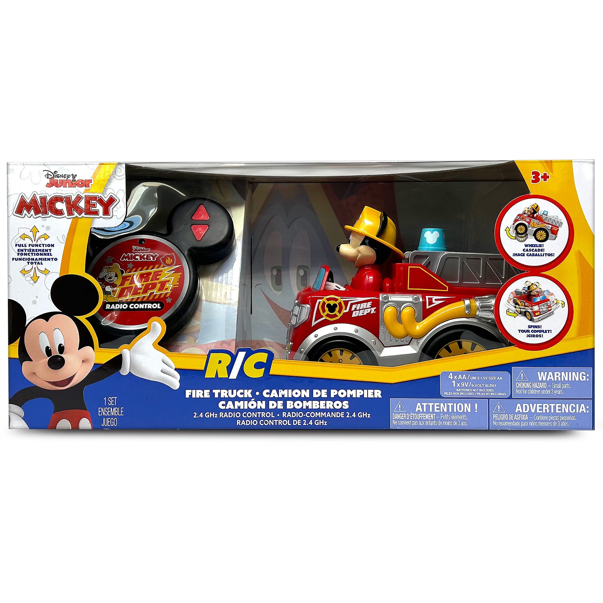 Disney Junior RC Mickey's Fire Truck - 2.4GHz Full-Function Remote Control Vehicle - Image 2