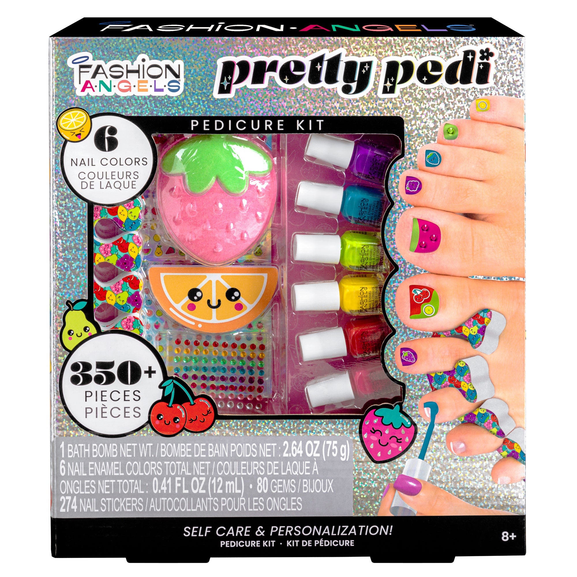 Pretty Pedi Ultimate Home Pedicure Kit for Kids with Non-Toxic Polish
