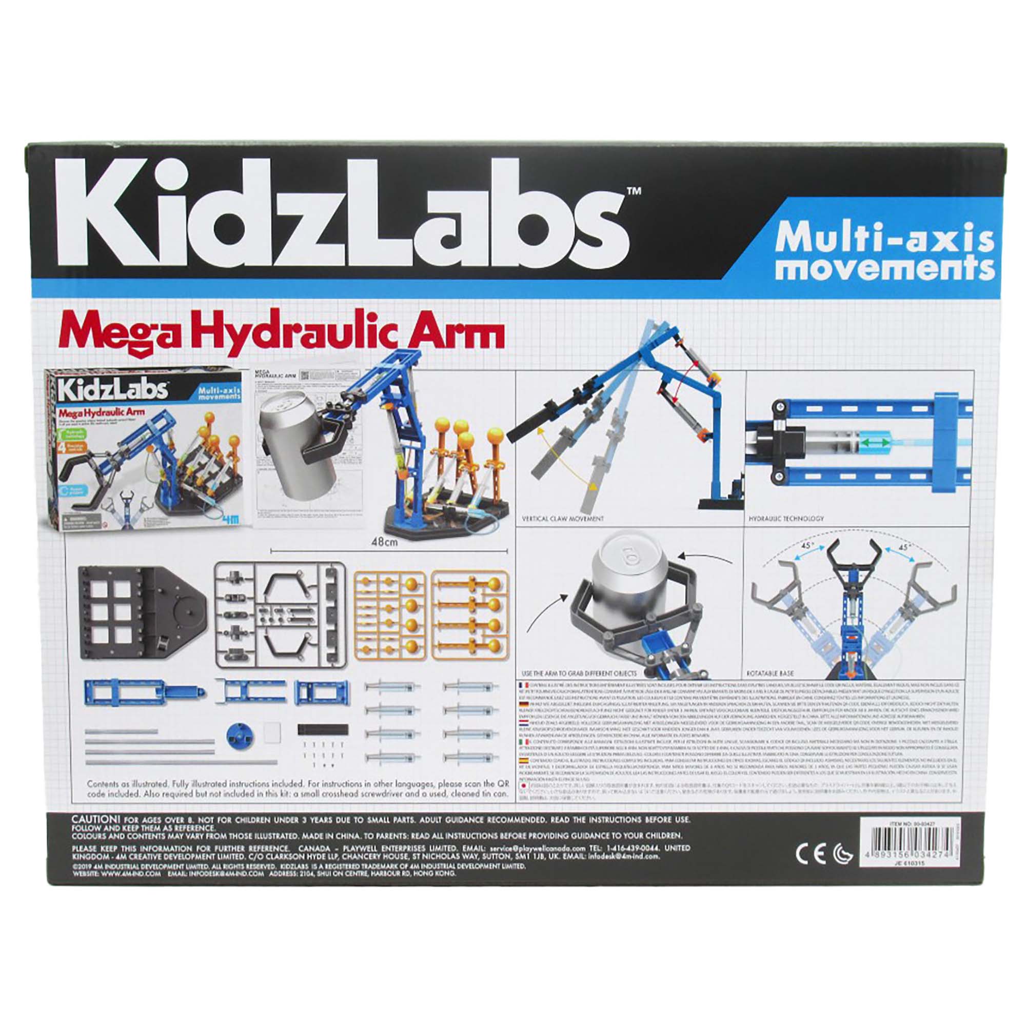 KidzLabs Mega Hydraulic Arm Engineering Science Kit - Image 2