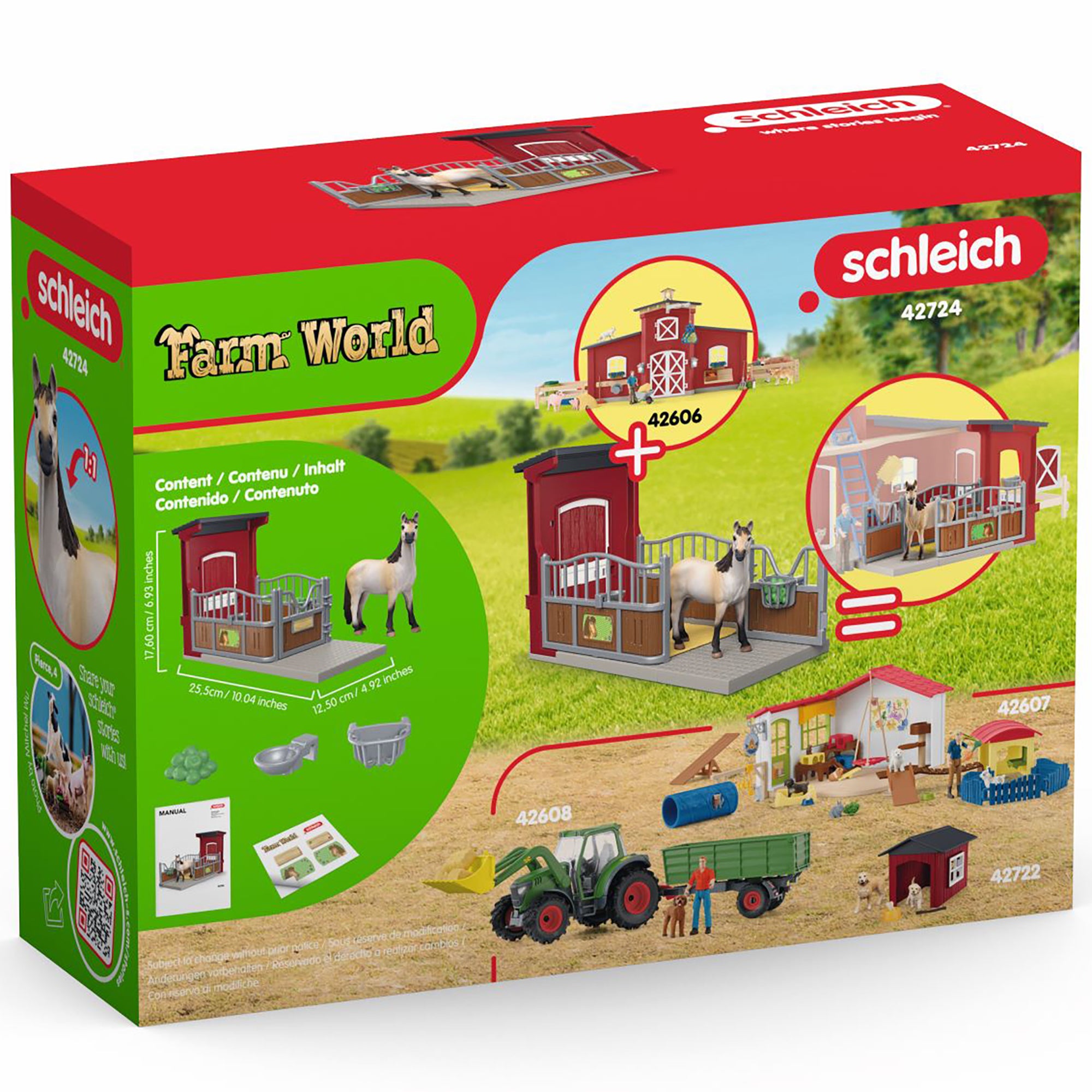 Schleich Farm World Ponybox & Mustang Mare - 4pc Playset - Image 5