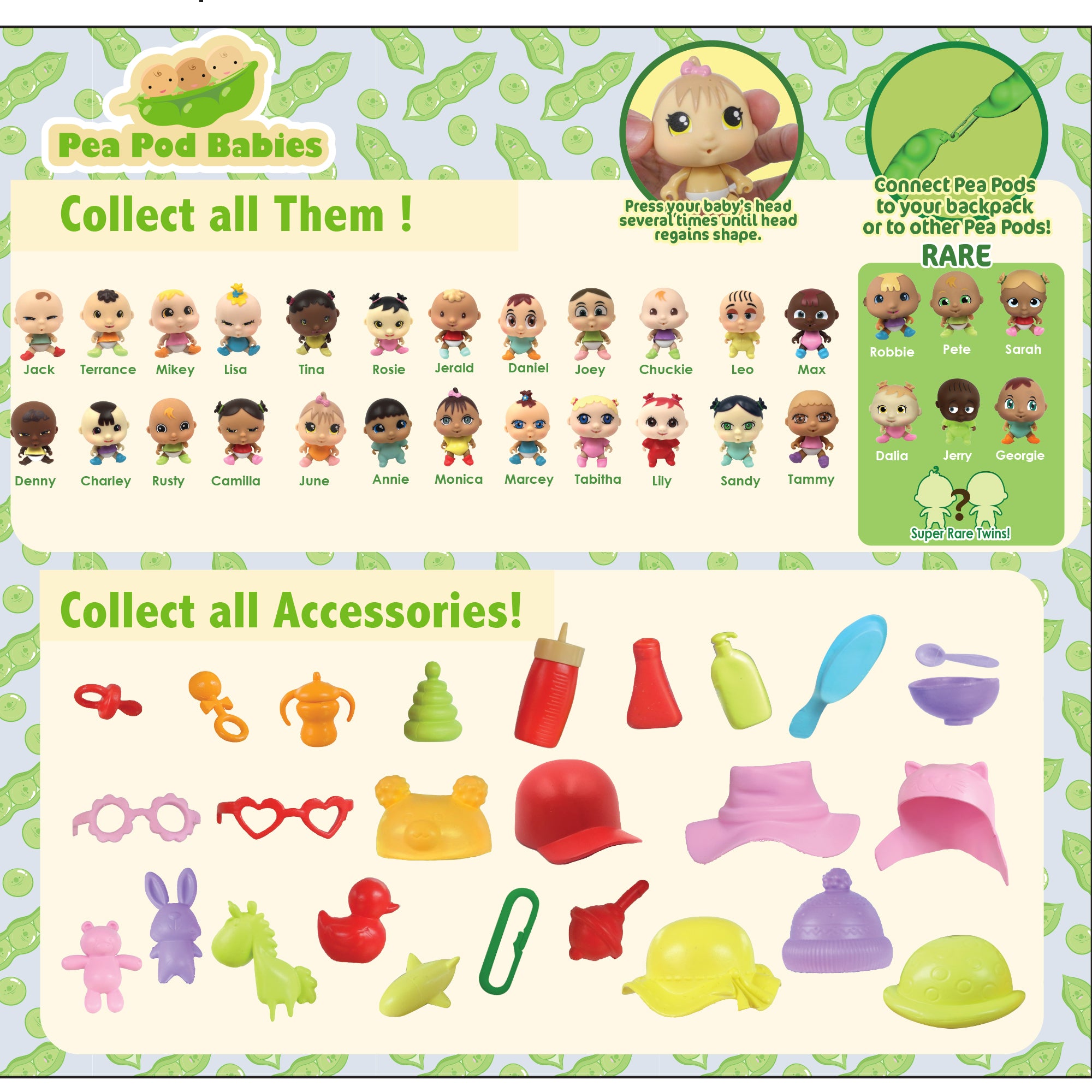 Pea Pod Babies Mystery Blind Pack - Mini Dolls & Accessories (Colors/Styles May Vary) - Image 4