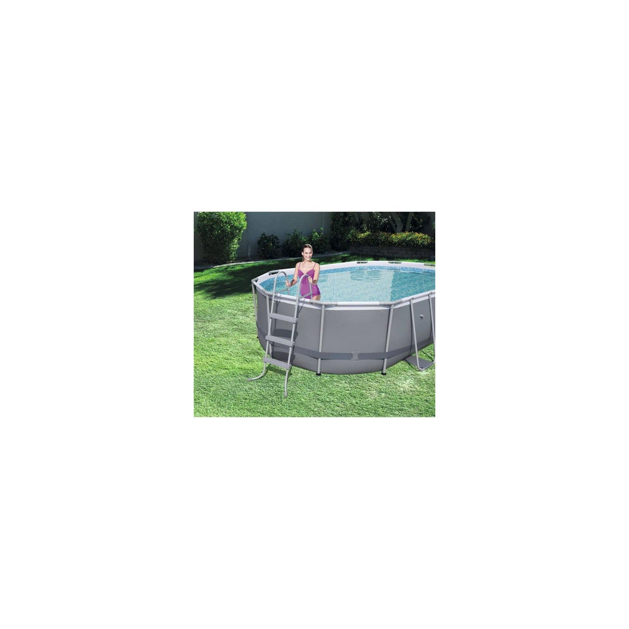 Bestway Power Steel Oval Frame Pool Set with Essentials - Image 2