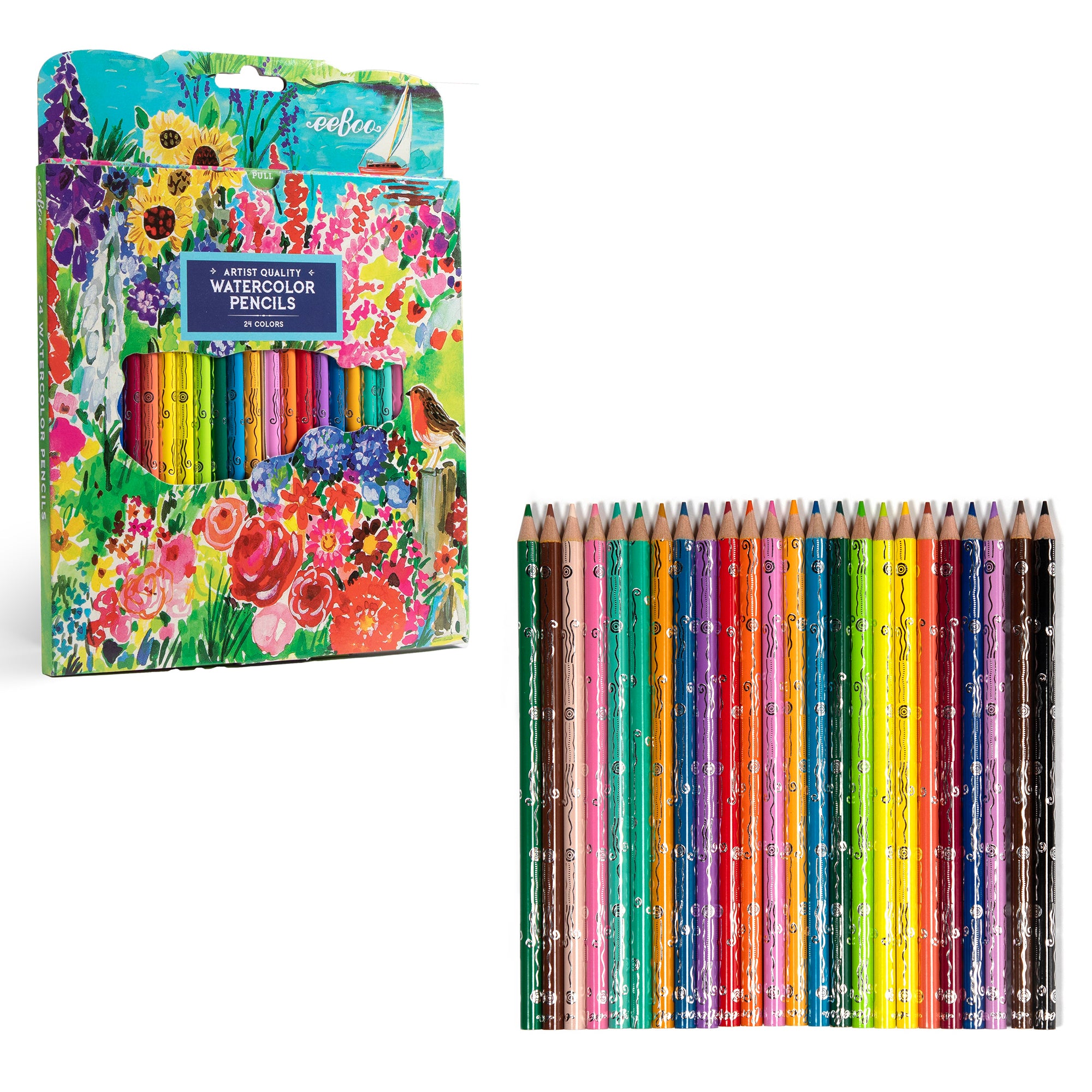 Seaside Garden Watercolor Pencils Premium Set - 24 Colors - Image 4