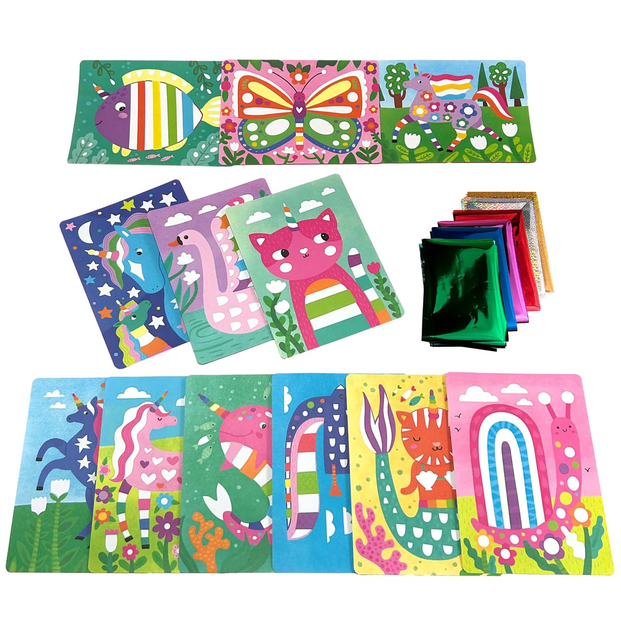 OOLY Whimsical World Foil-tastic Art & Coloring Set - DIY Craft for Kids 6+ - Image 5