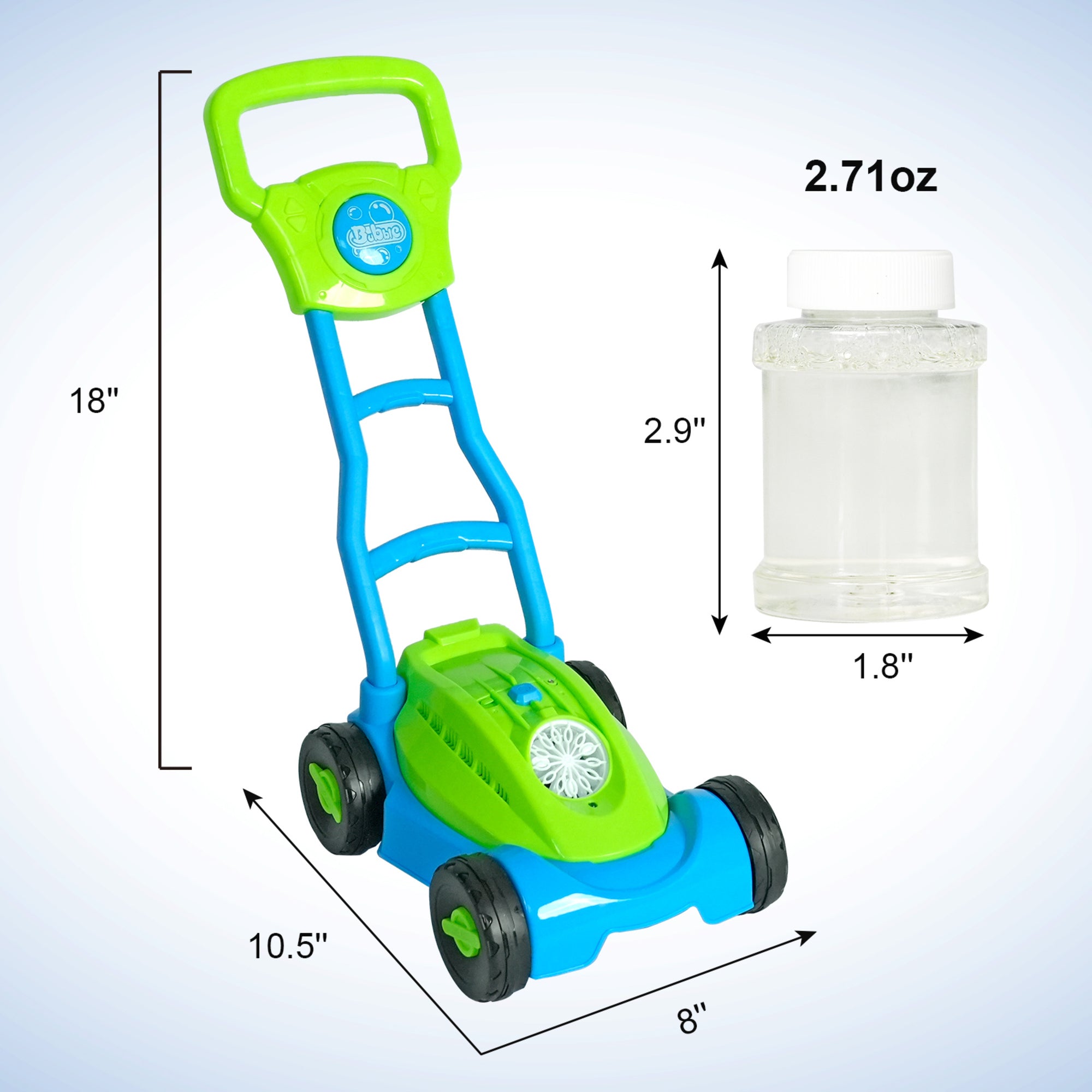 Easy Playhouse Bubbly Lawn Mower Machine, Outdoor Fun with Lights and Sounds - Image 3