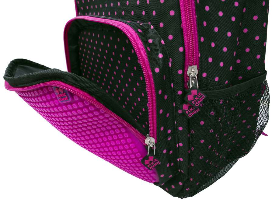 Pixie Crew Creative Backpack - Black/Fuchsia with Silicone Panel - Image 2