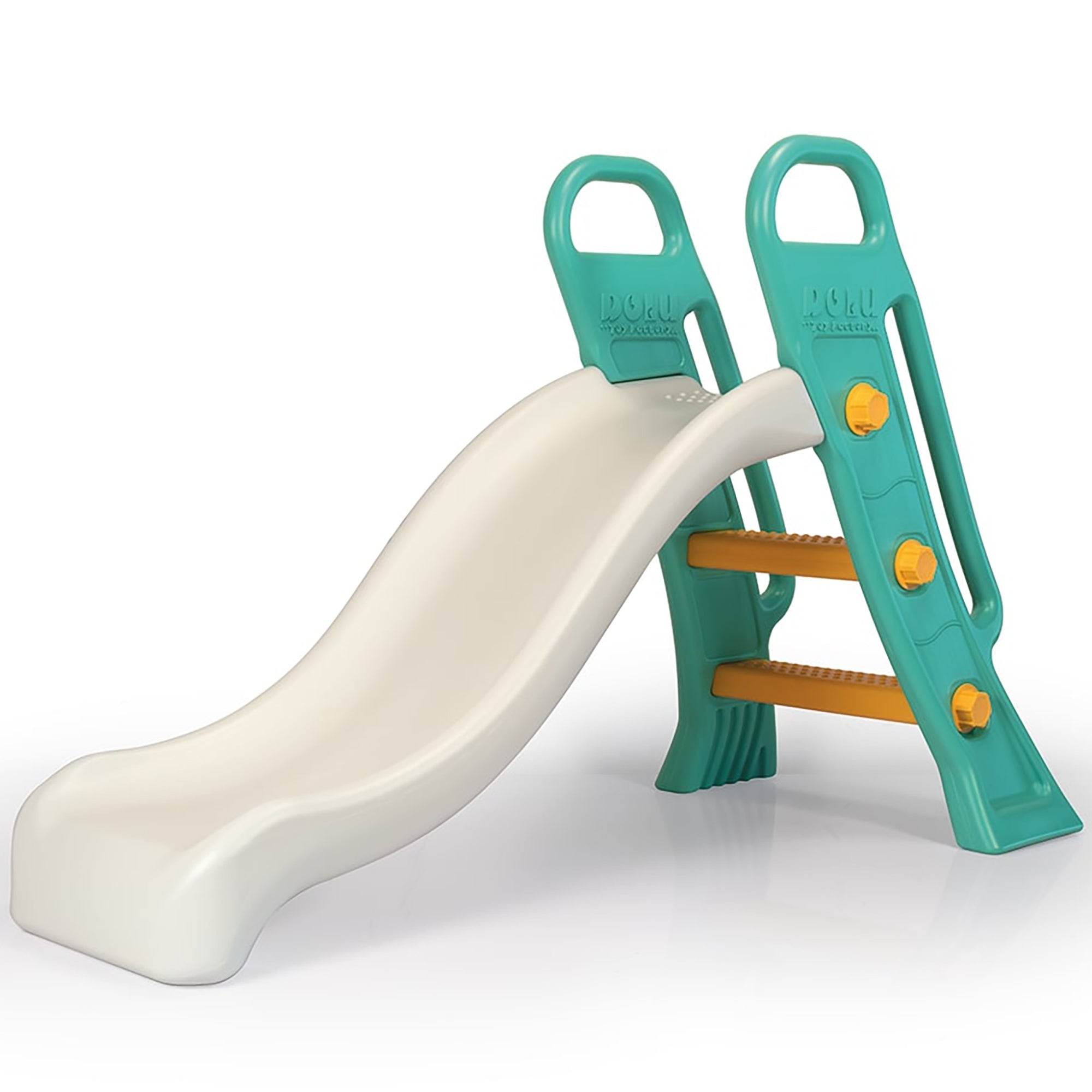 Dolu Junior Slide in Green-Yellow-White for Toddlers, Indoor-Outdoor Slide