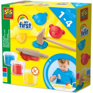 SES Creative My First Dough Set - Red/Blue/Yellow with Wooden Tools