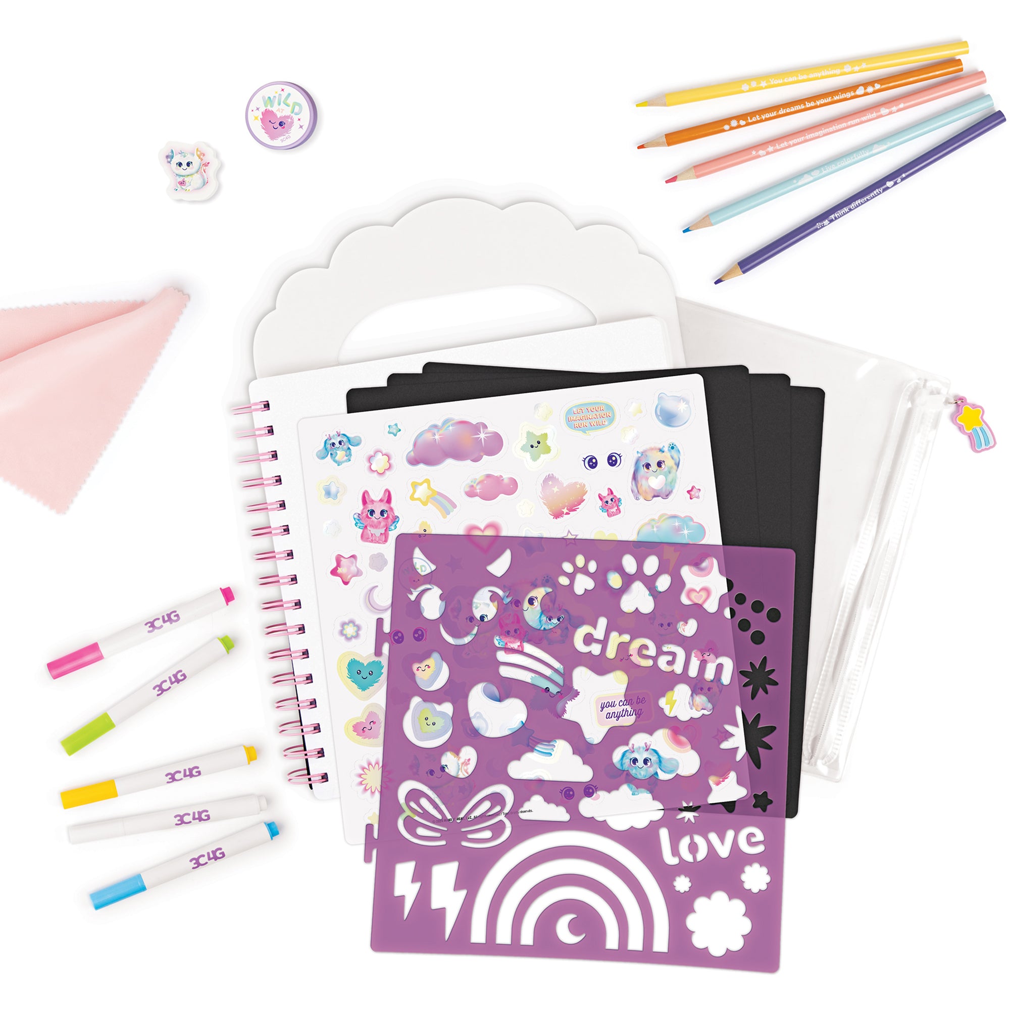 3C4G Imagination Land Chalkboard Travel Art Set - Tween Girls 6+ - Image 2